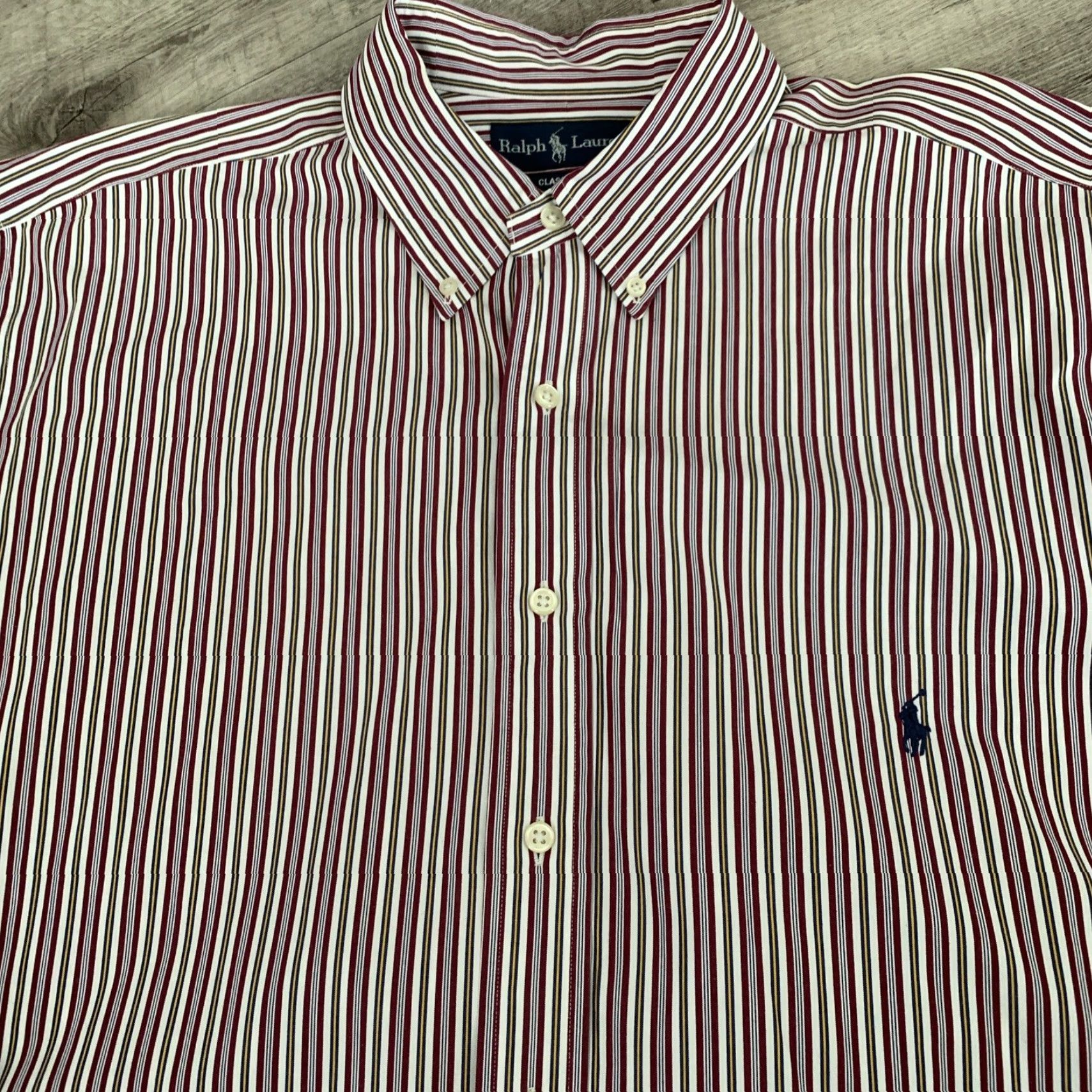 Ralph Lauren Ralph Lauren Shirt Mens XLT Red Striped Classic Fit Long Sleeve Button-Up Size US XL / EU 56 / 4 - 3 Thumbnail