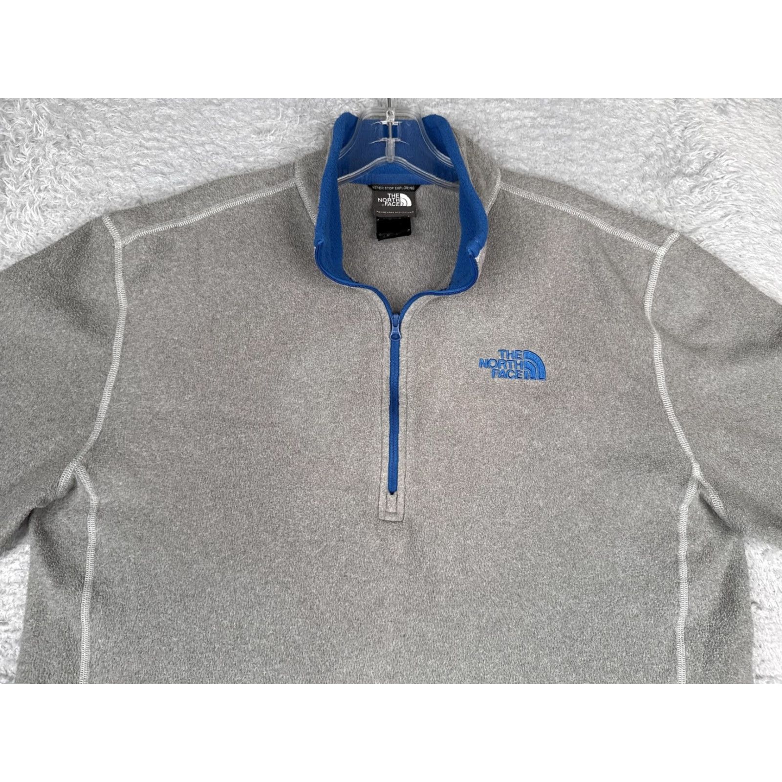 The North Face The North Face Pullover Mens M Gray Fleece Quarter Zip Hiking Outdoor Shirt Size US M / EU 48-50 / 2 - 4 Thumbnail