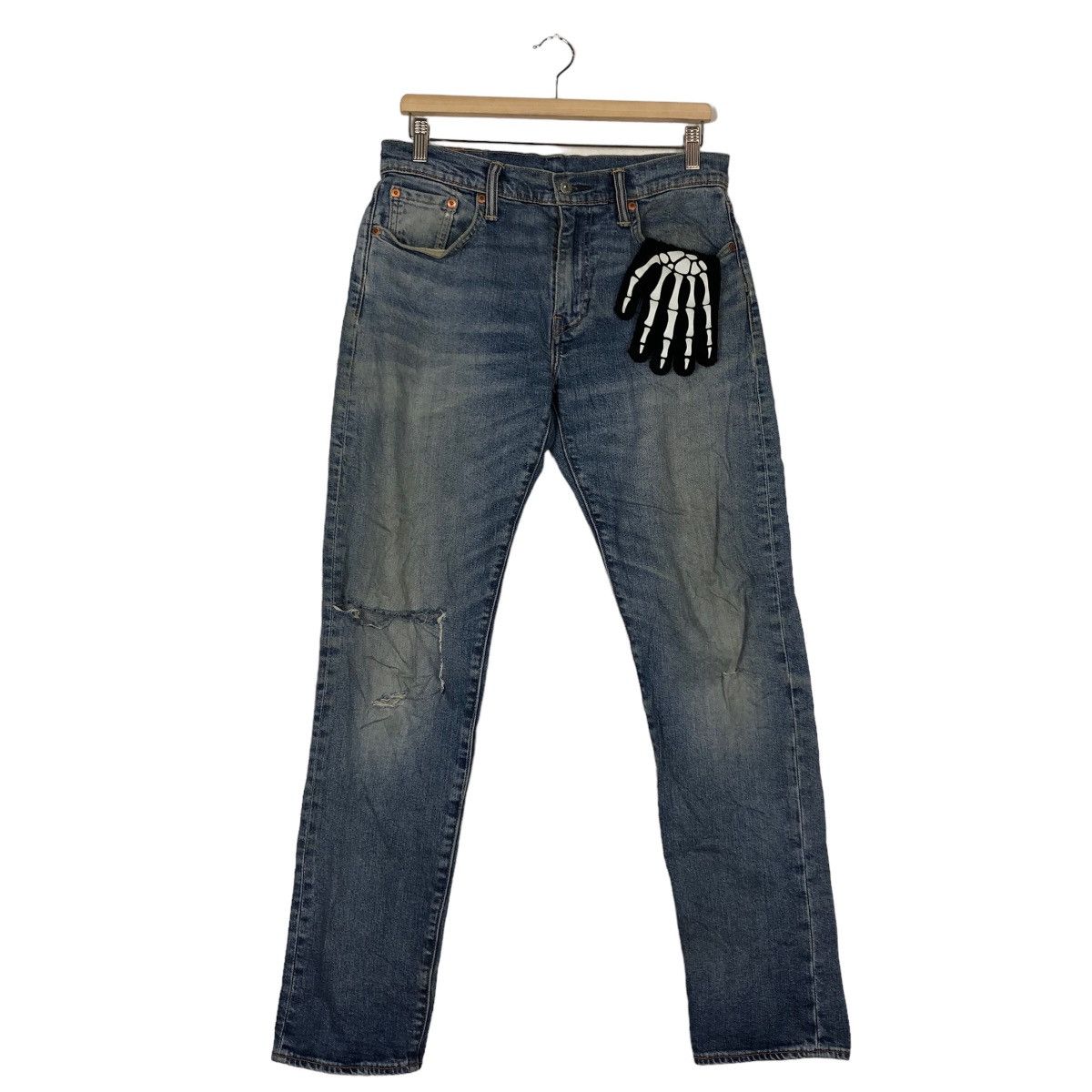 Levi's 🔥90’s Vintage Levi’s Distressed Denim Jeans Size US 32 / EU 48 - 2 Thumbnail