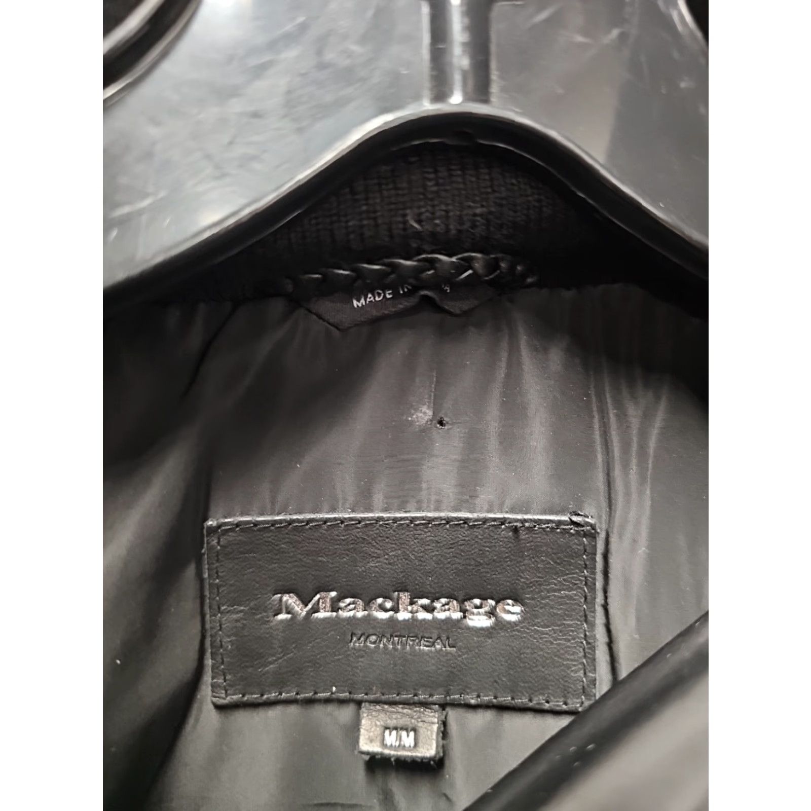 Mackage MACKAGE Brigid Knit Trim Down Coat/Jacket Sz: Medium Mens Womens Spring 37 Long Black Down Coat with Zip Hoodie Parka Size M / US 6-8 / IT 42-44 - 5 Thumbnail
