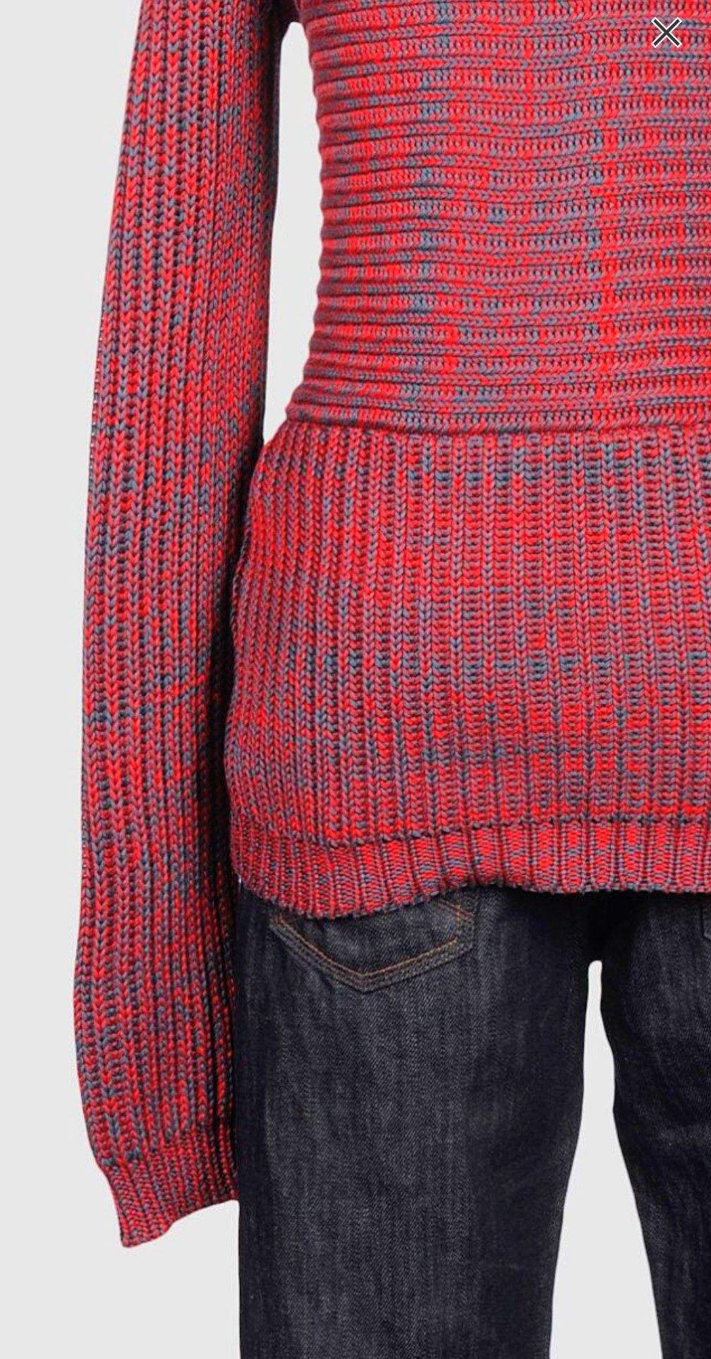 Balenciaga Balenciaga melange effect red/navy sweater Size US L / EU 52-54 / 3 - 4 Thumbnail