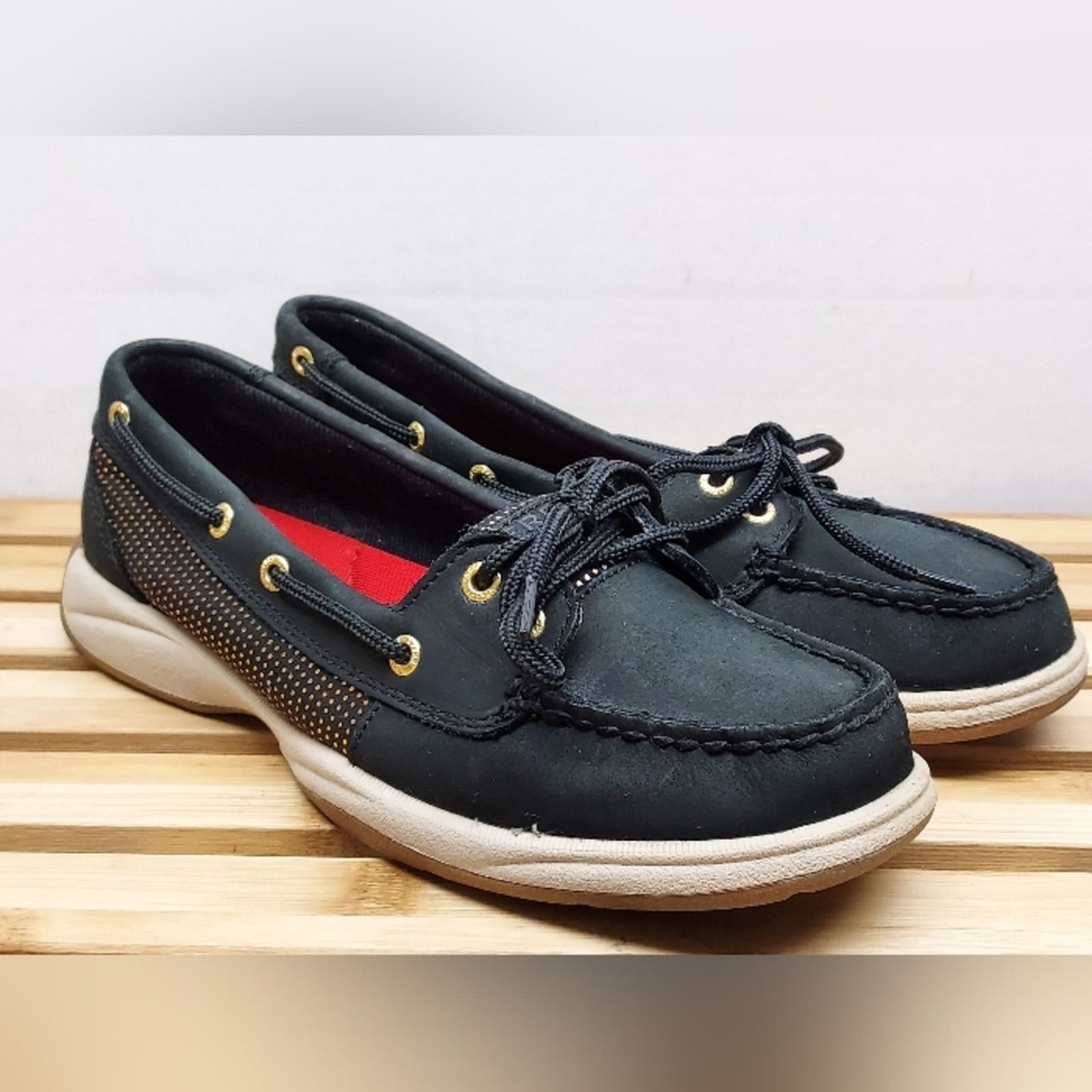 Sperry Sperry Womens Black Top SiderSlip On Boat Shoes Size 8.5 Size US 8.5 / IT 38.5 - 2 Thumbnail