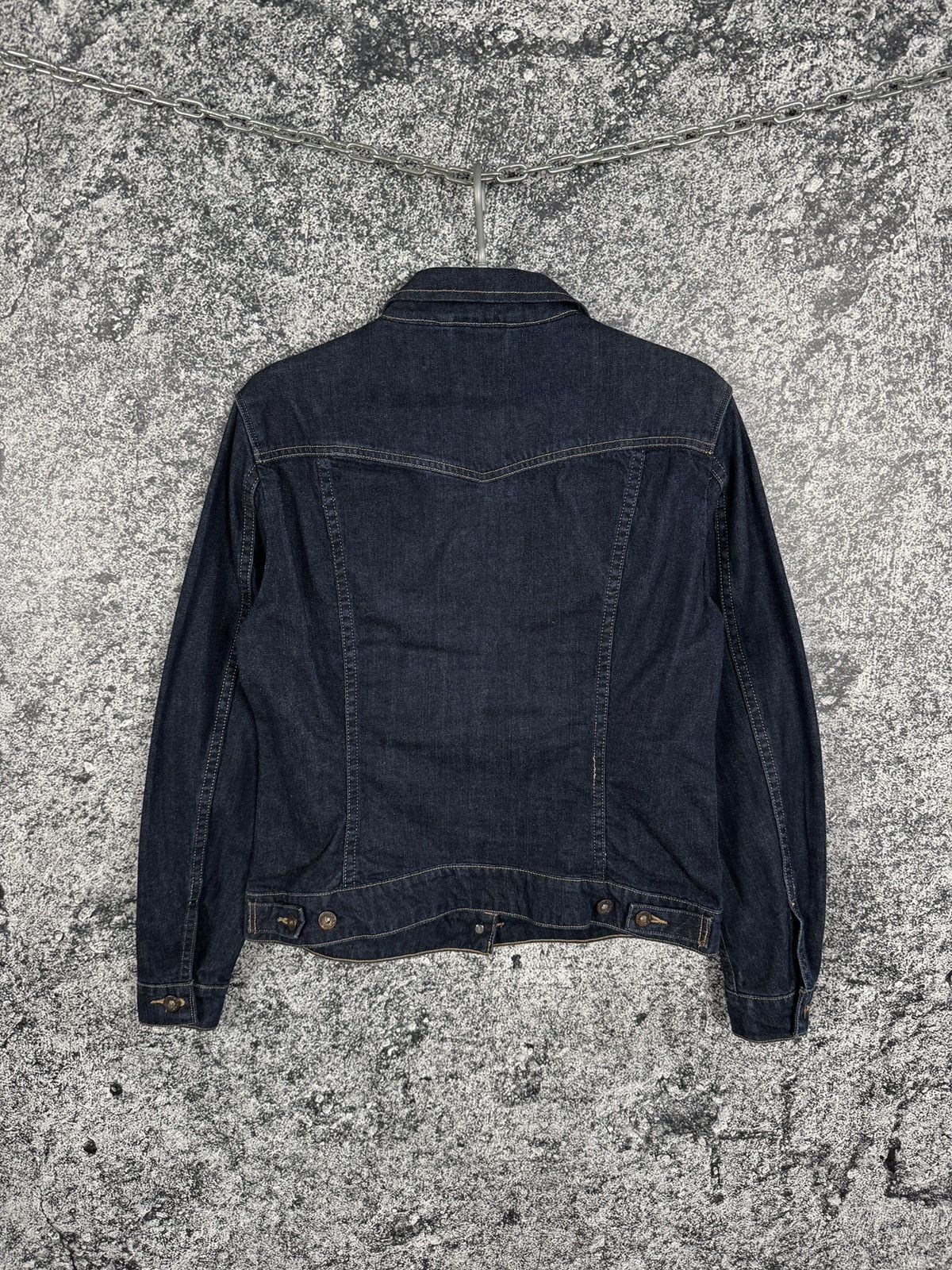 Levi's Levis Vintage Denim Trucker Jacket Classic Navy Blue Sz L Size L / US 10 / IT 46 - 11 Thumbnail