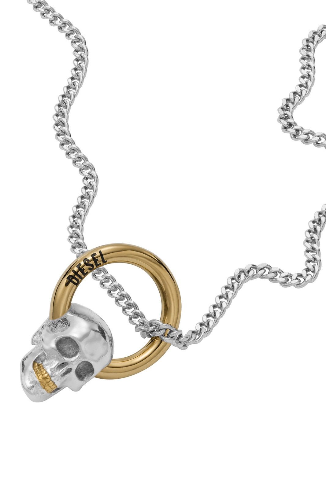 Diesel !DS! SS23 Diesel Skull Silver Necklace Size ONE SIZE - 2 Thumbnail