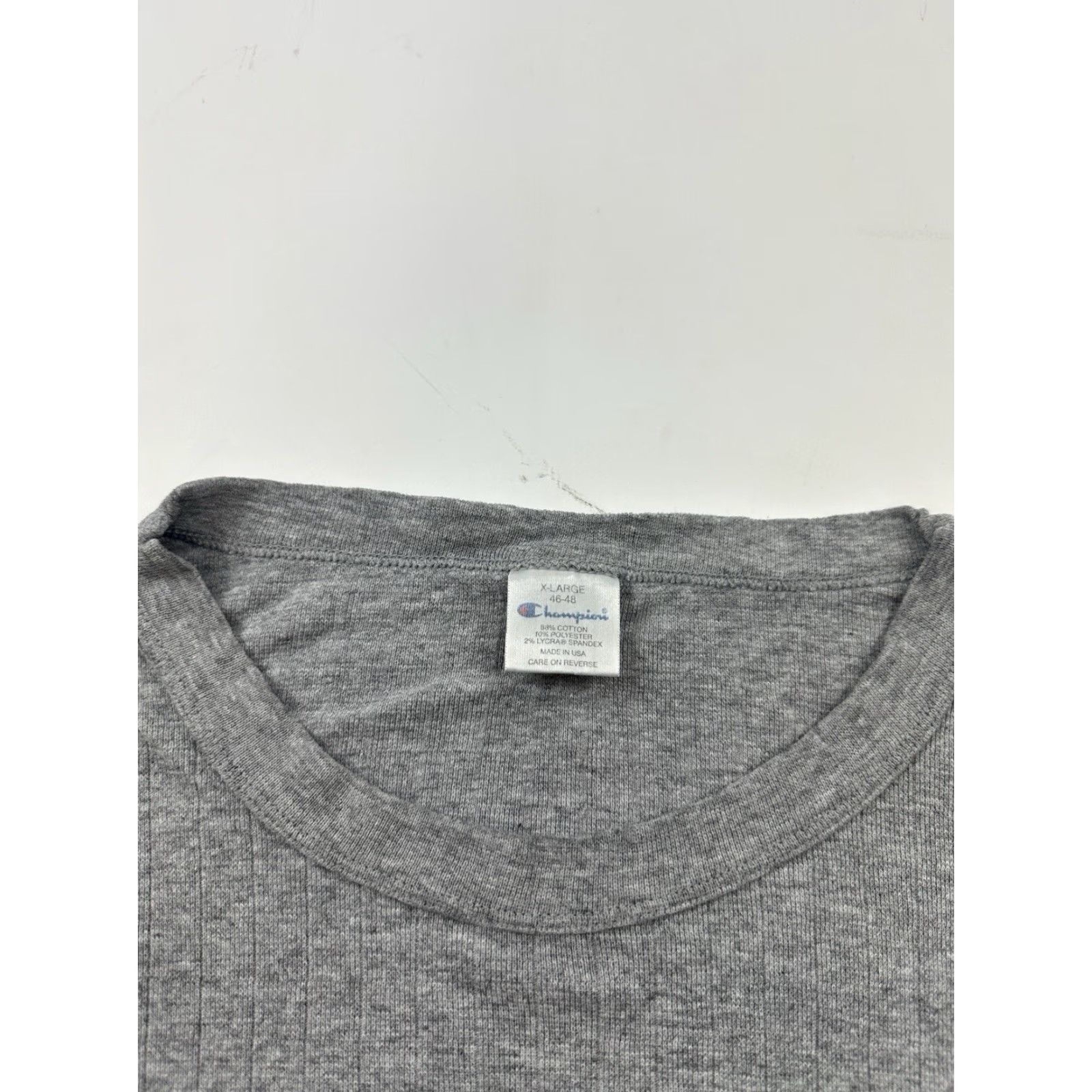 Champion VINTAGE Champion Shirt Mens XL Gray Long Sleeve Crew Neck USA Made Size US XL / EU 56 / 4 - 4 Thumbnail
