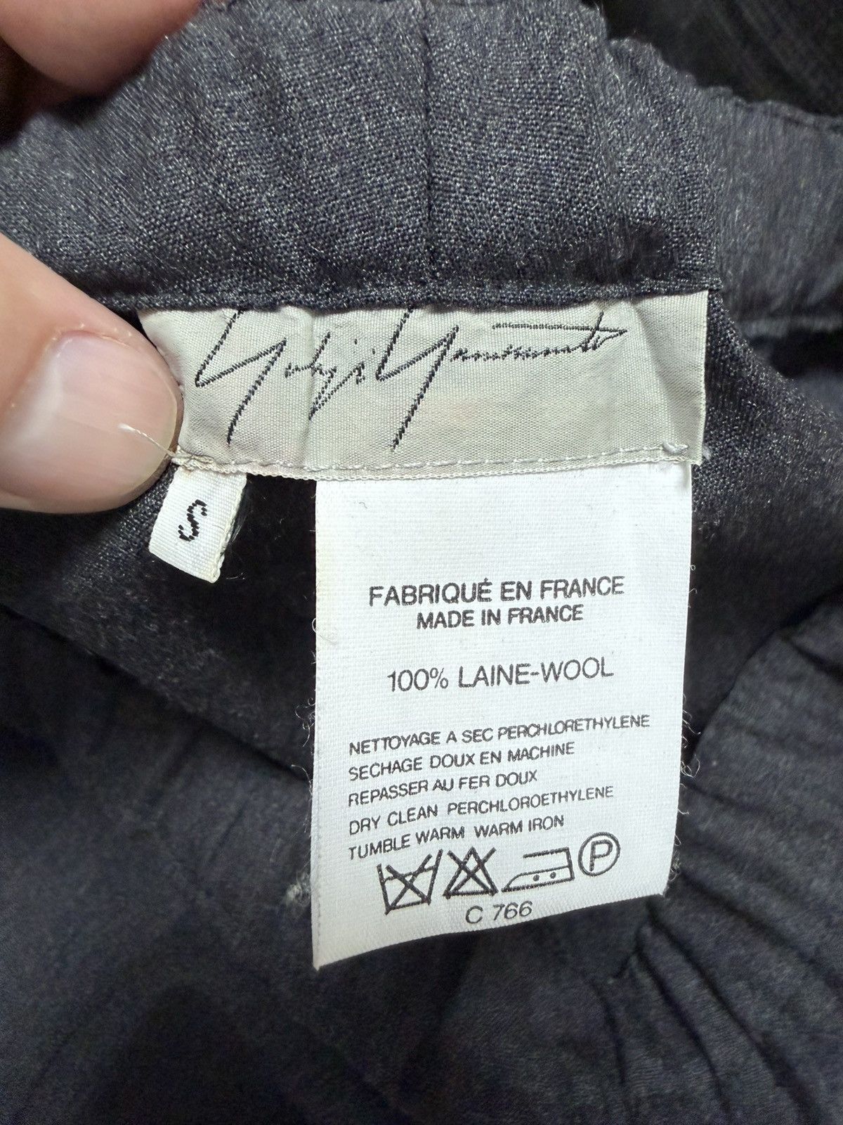 Yohji Yamamoto Yohji Yamamoto Black Wool Pants Made in France Size S Size US 33 - 2 Thumbnail