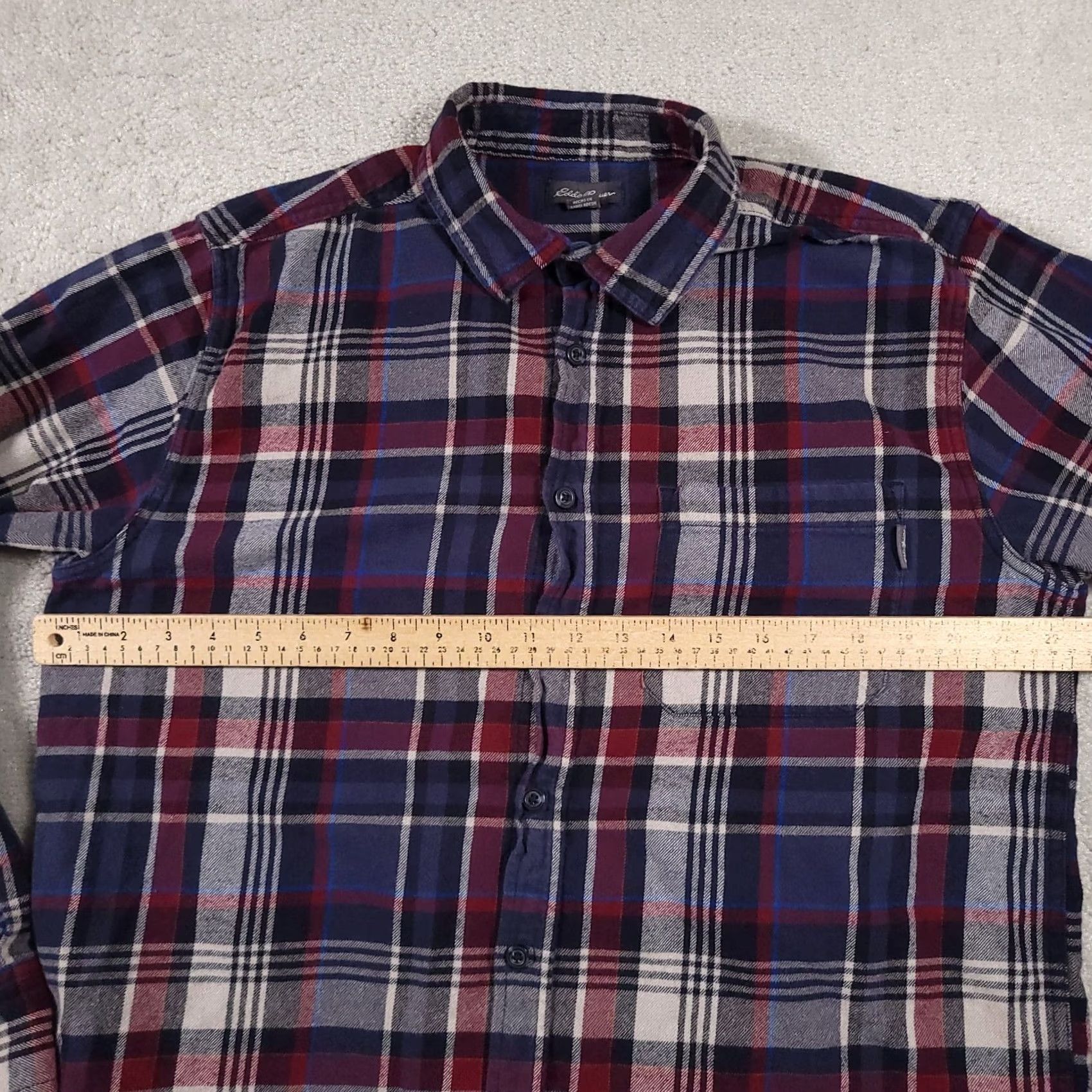 Eddie Bauer Eddie Bauer Flannel Shirt Mens Large Blue Red Plaid Long Sleeve Button Up Cotton Size US L / EU 52-54 / 3 - 7 Thumbnail