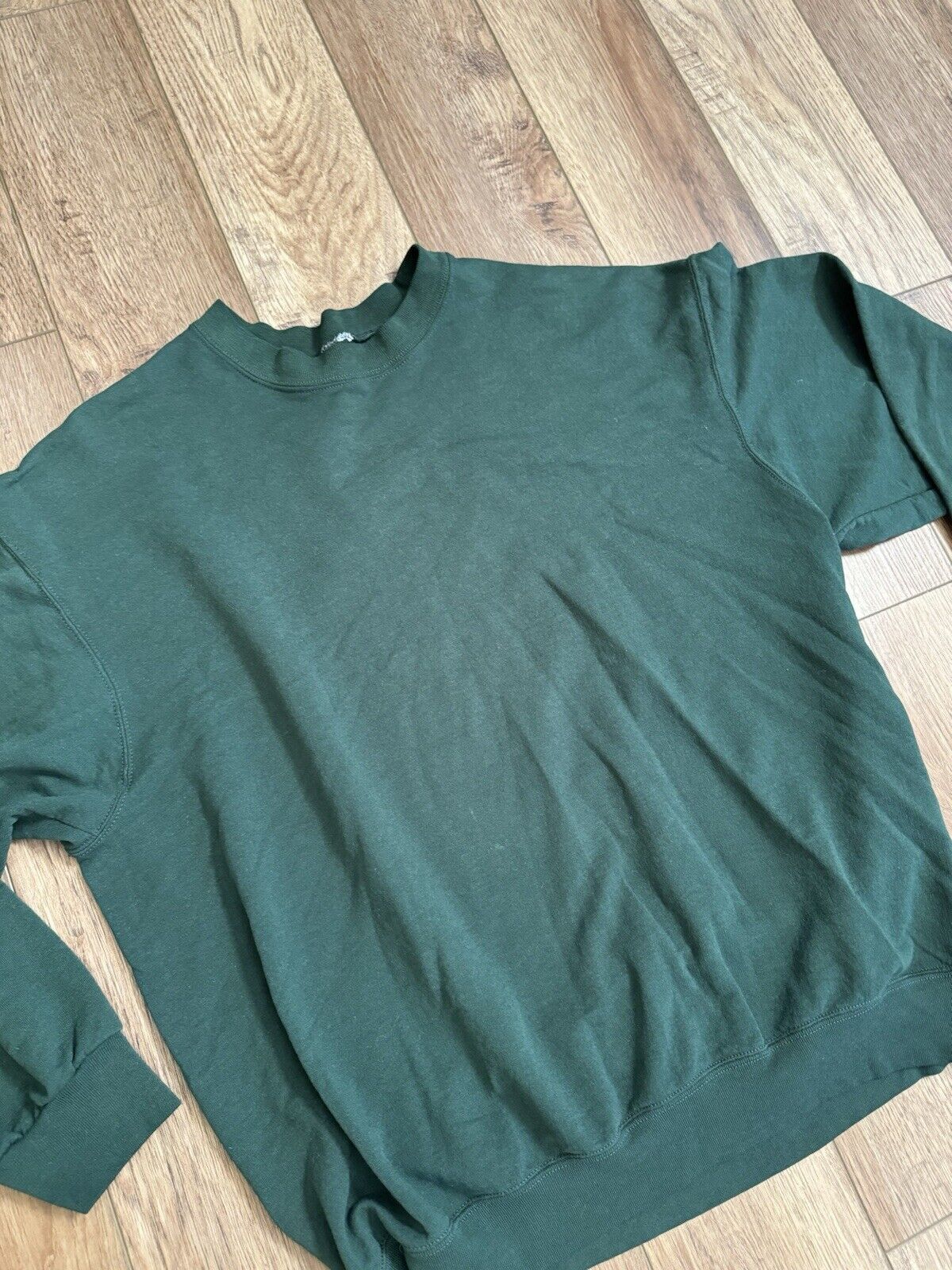 Vintage Vintage Blank Dark Green Crewneck Sweater Size US L / EU 52-54 / 3 - 2 Thumbnail
