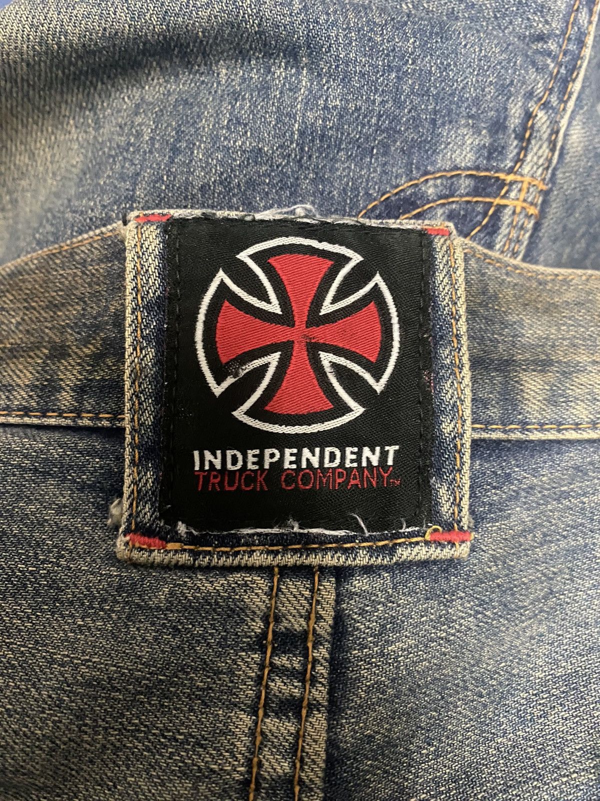 Independent Truck Co. Vintage Independent Truck Company Hype Distressed Jeans Size US 36 / EU 52 - 9 Thumbnail