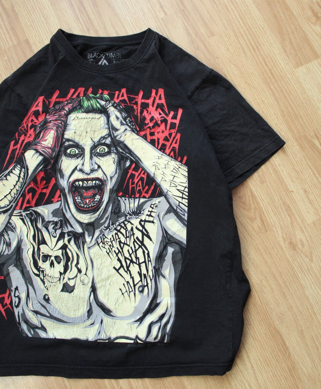 DC Comics 🔥 Joker Big Print Batman Movie T Shirt Vintage Ed Hardy Y2K Size US L / EU 52-54 / 3 - 2 Thumbnail