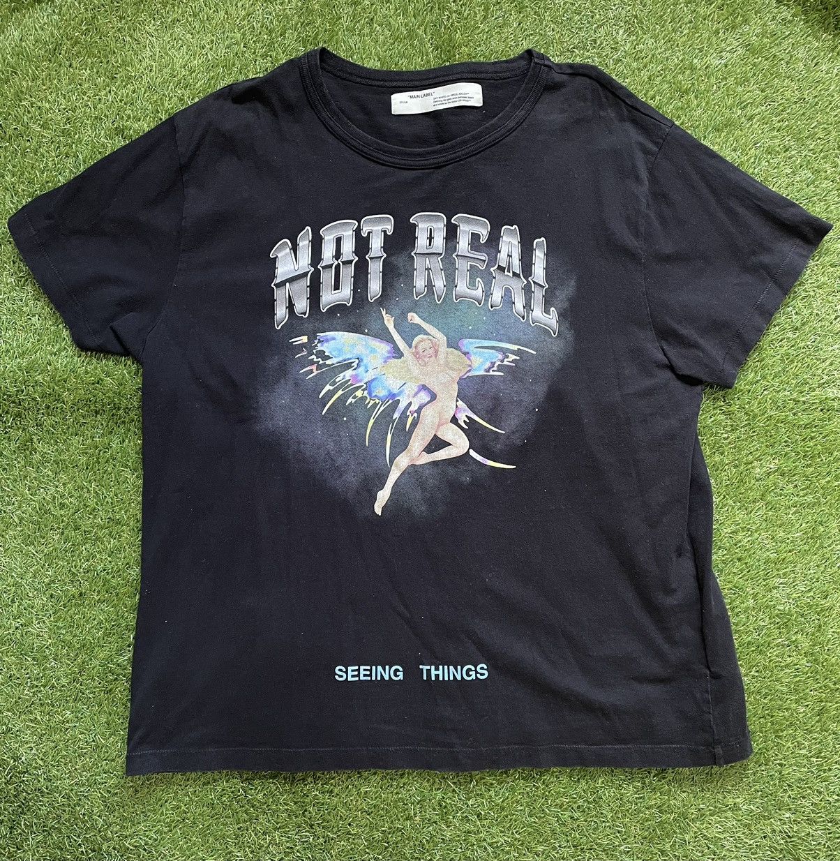 Off-White FW17 OFF WHITE Not Real Seeing Things Graphic T Shirt Mens M Size US M / EU 48-50 / 2 - 1 Thumbnail