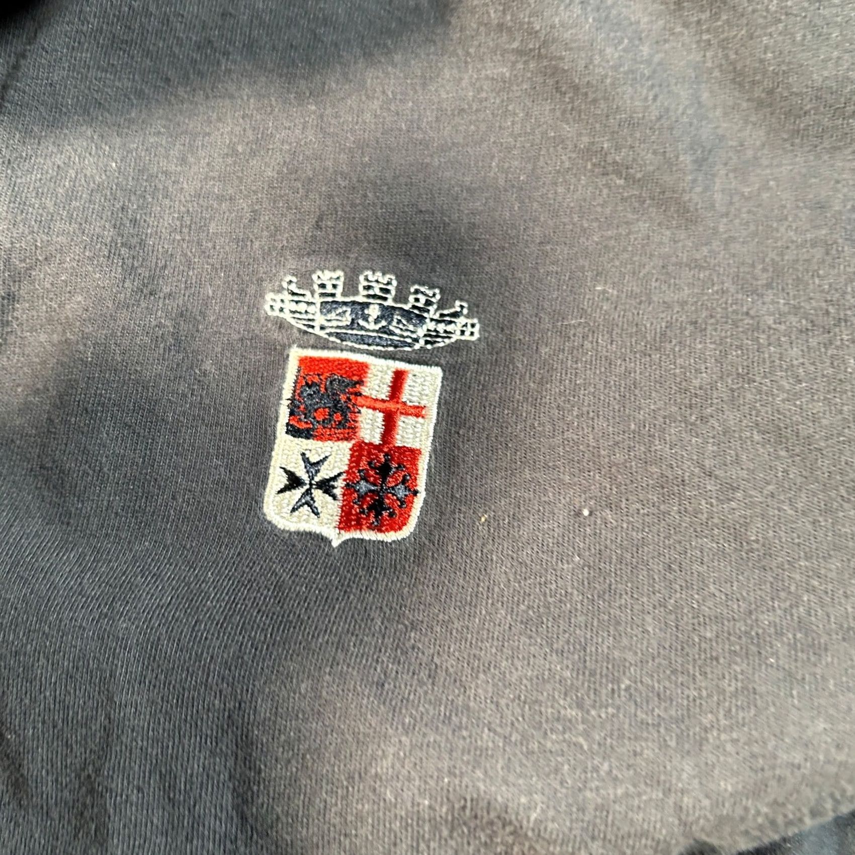 Vintage Marina Militare Polo Shirt Mens Large Long Sleeve Crest Logo Blue Italy Preppy Size US L / EU 52-54 / 3 - 5 Thumbnail