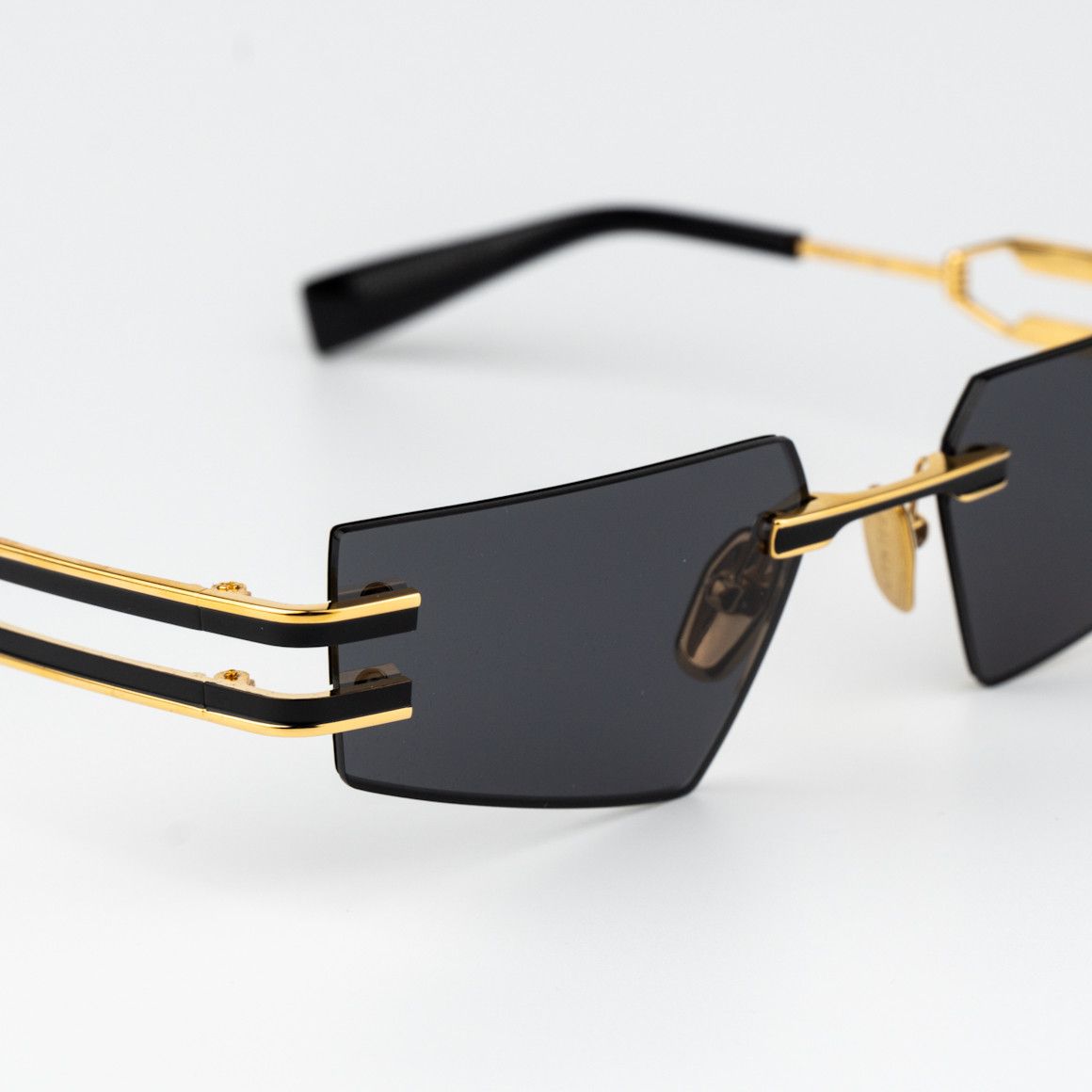 Balmain Balmain Women Sunglasses Gold Black Grey FIXE BPS-123A-54 Size ONE SIZE - 9 Thumbnail