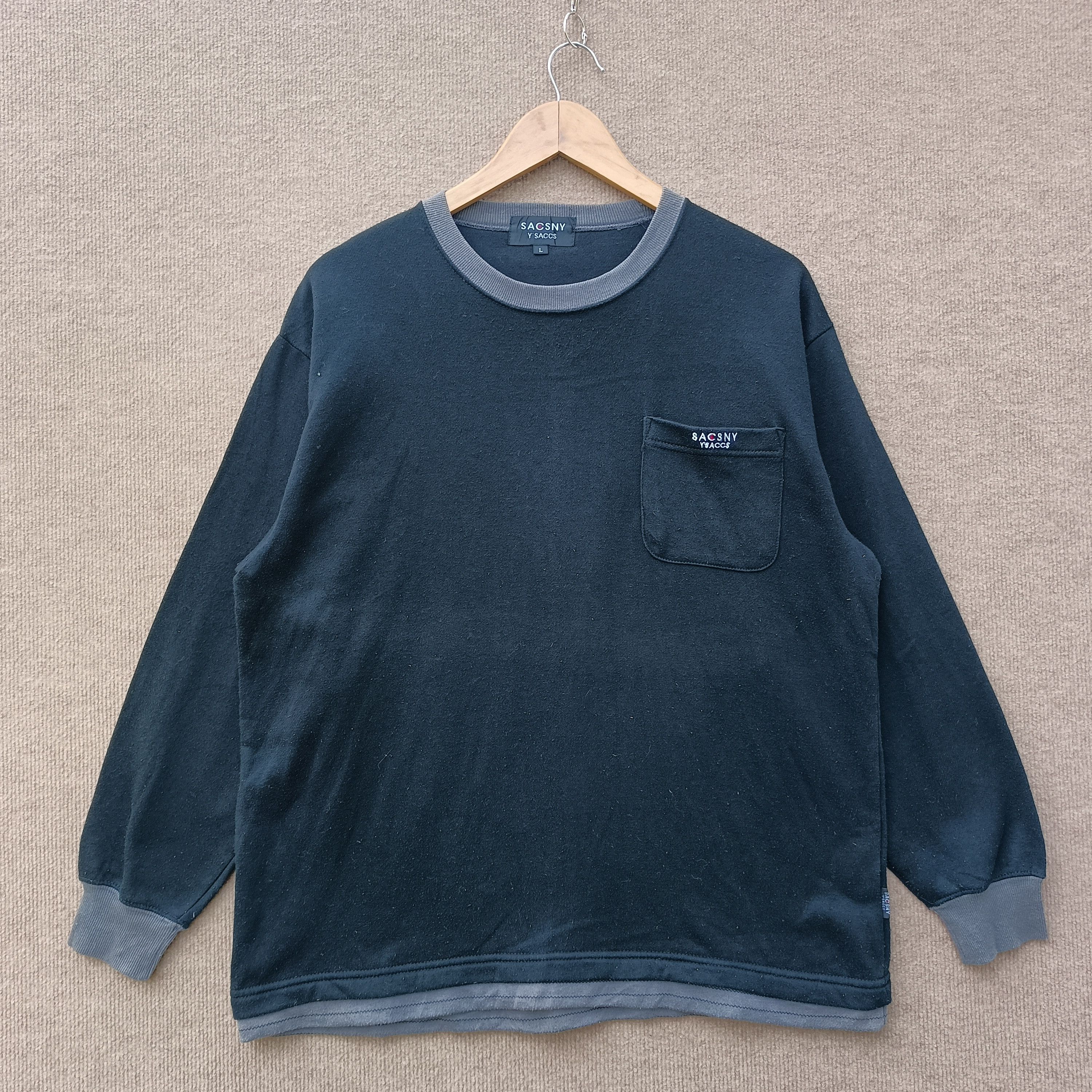 Japanese Brand × Yohji Yamamoto Y'SACCS SACSNY Long Sleeve Pocket Tee Size US L / EU 52-54 / 3 - 1 Thumbnail