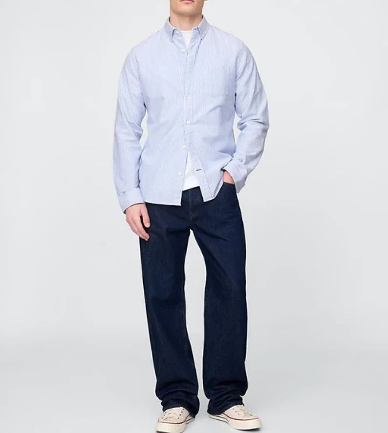 Gap Classic Oxford Long Sleeve Button Up Shirt Size US L / EU 52-54 / 3 - 4 Thumbnail