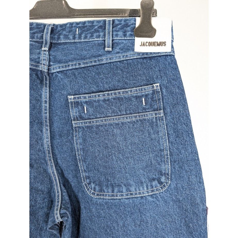 Jacquemus o1rshd1 Le Denim Fleurs in Print Blue Flowers Size US 34 / EU 50 - 18 Thumbnail
