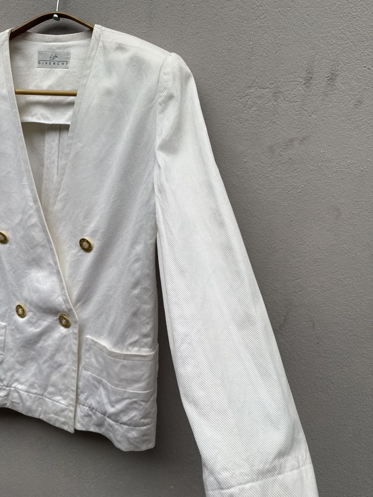 Givenchy Vintage GIVENCHY Life Offwhite Blazer Size L / US 10 / IT 46 - 3 Thumbnail