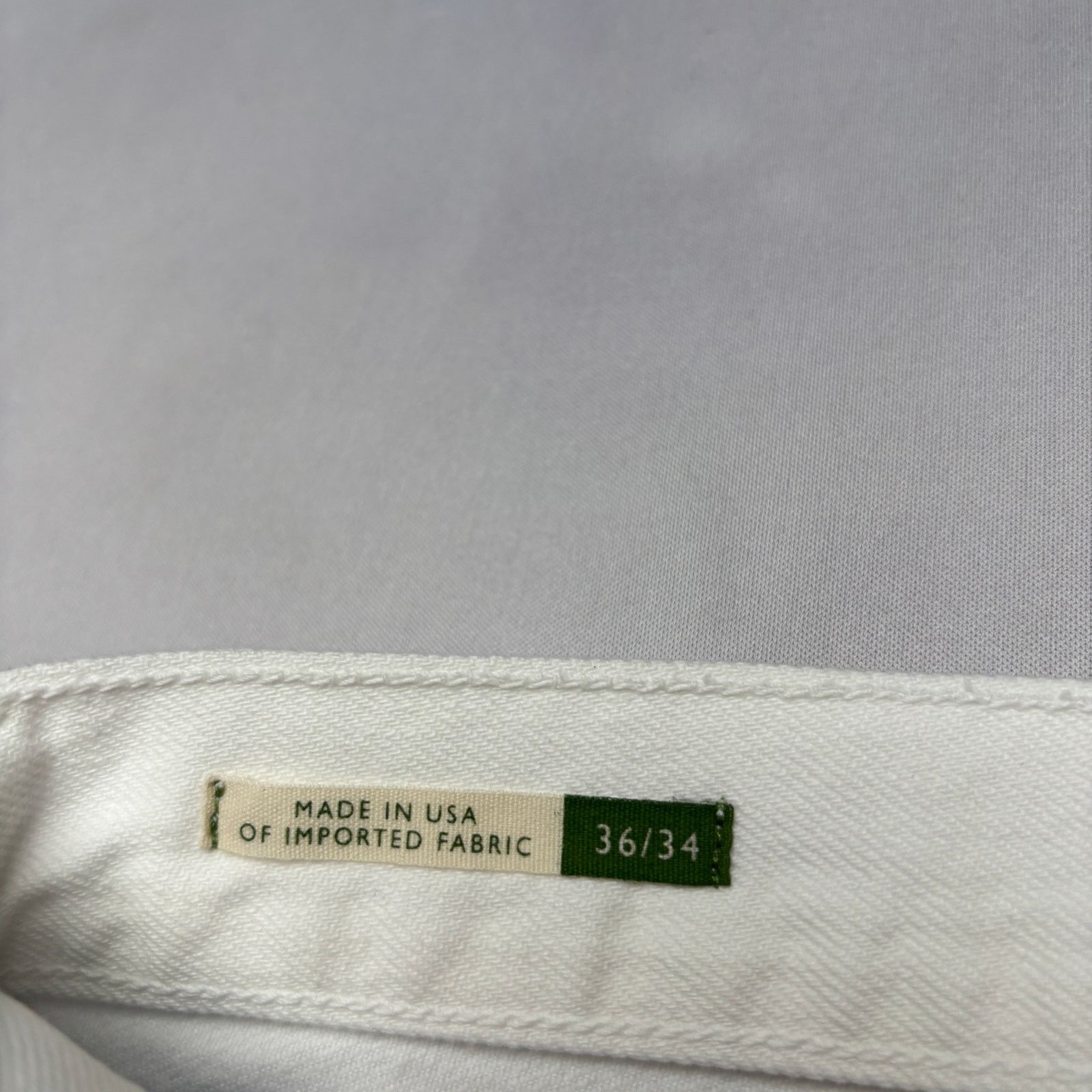Sid Mashburn $185 Sid Mashburn Slim Straight Jeans 36x34 White Denim Size US 36 / EU 52 - 3 Thumbnail
