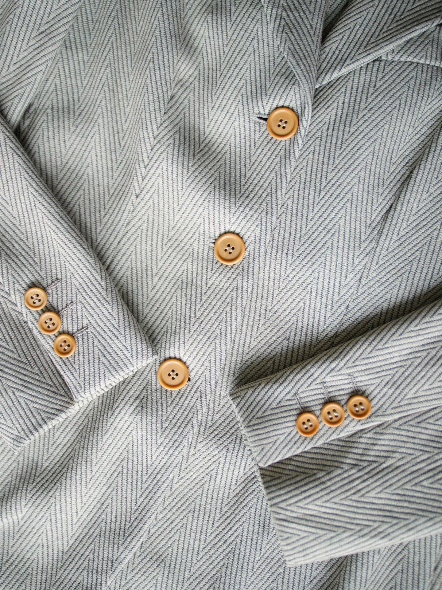 Armani Giorgio Armani Vintage Wool Herringbone Suit Jkt 38/M Flaws Size XS / US 0-2 / IT 36-38 - 6 Thumbnail