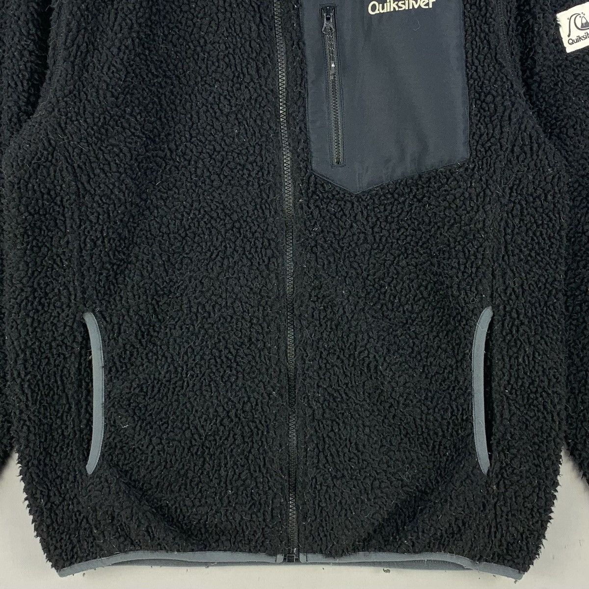 Quiksilver Quicksilver Fleece Zipper Black Sweater Jacket Size US M / EU 48-50 / 2 - 5 Thumbnail
