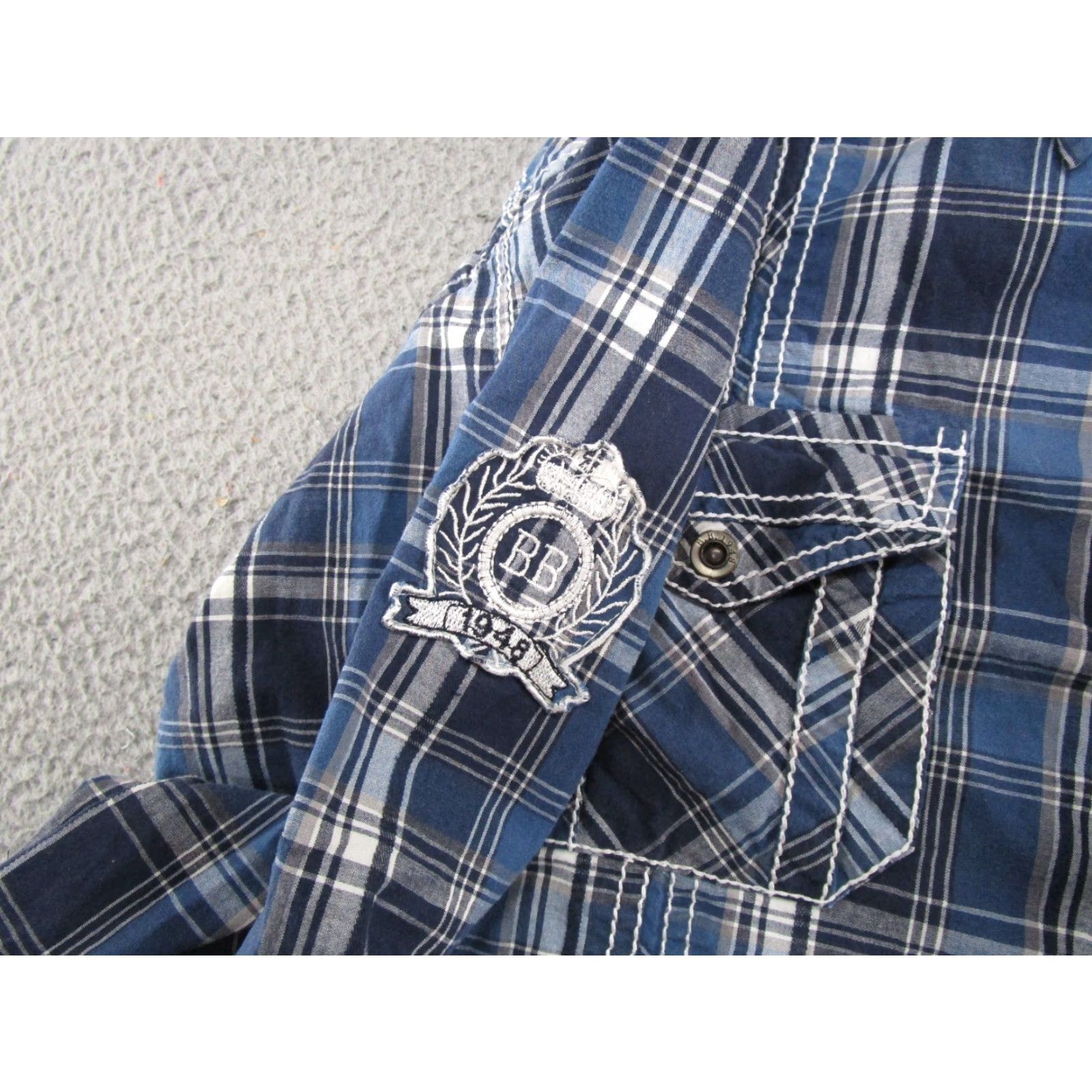 Buckle Black VINTAGE Buckle Black Shirt Mens L Slim Plaid Button-Up Size US L / EU 52-54 / 3 - 4 Thumbnail