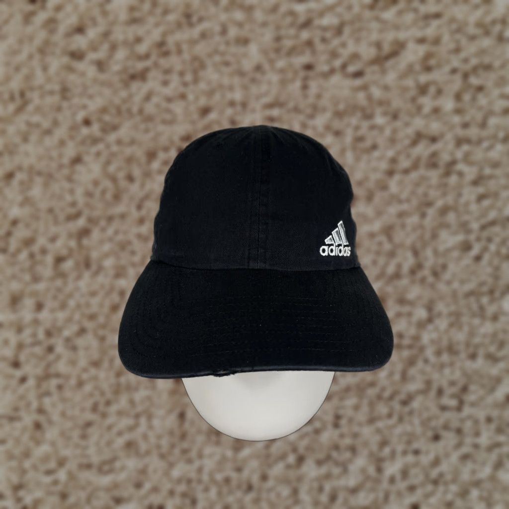 Adidas adidas Hat Cap Strap Back Adult One Size Black Cotton Poly Blend Climalite Golf Baseball Cap Mens Size ONE SIZE - 1 Thumbnail