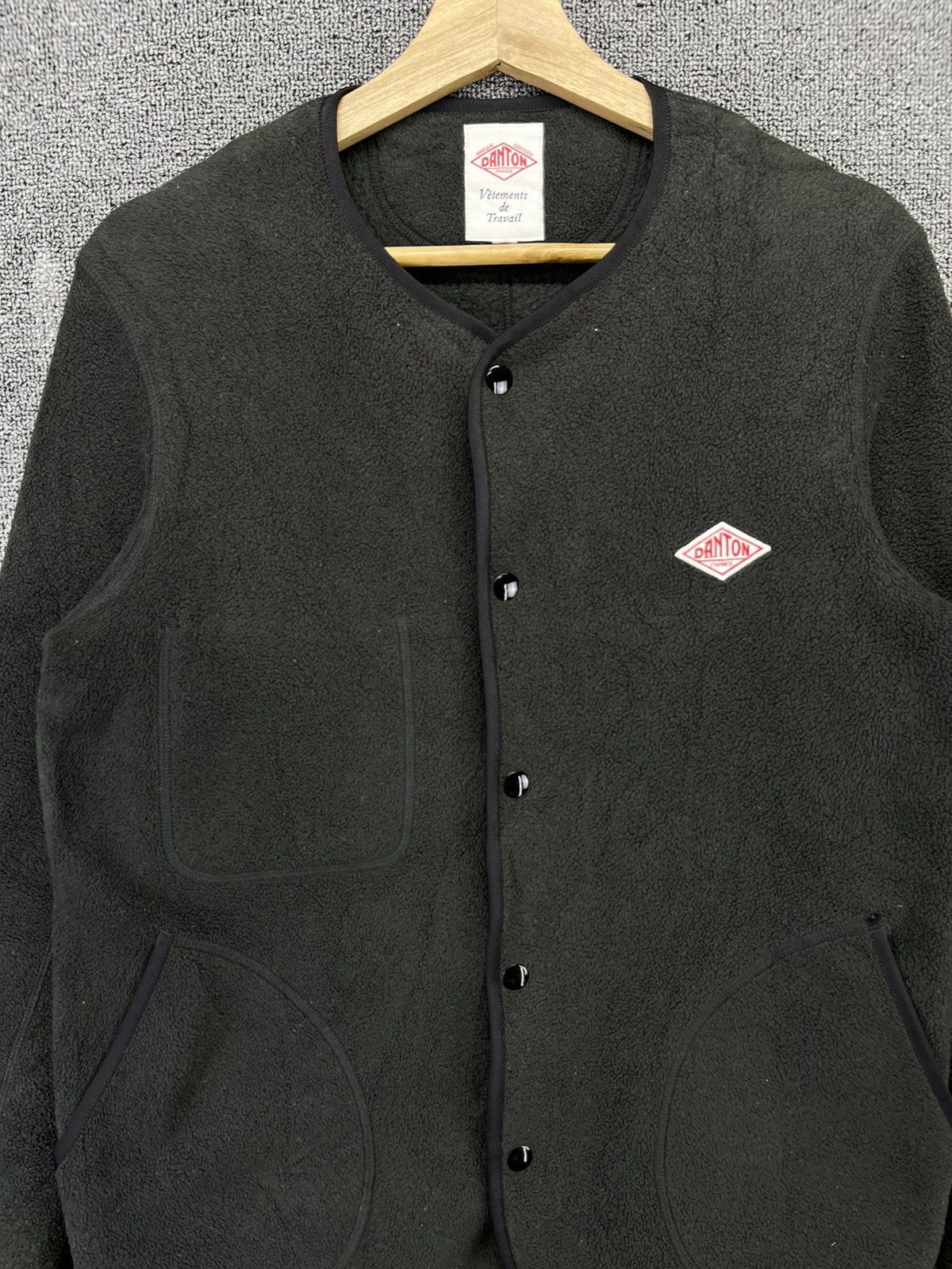 Danton Vintage Danton Black Fleece Button Up Cardigan Jacket Size S / US 4 / IT 40 - 5 Thumbnail