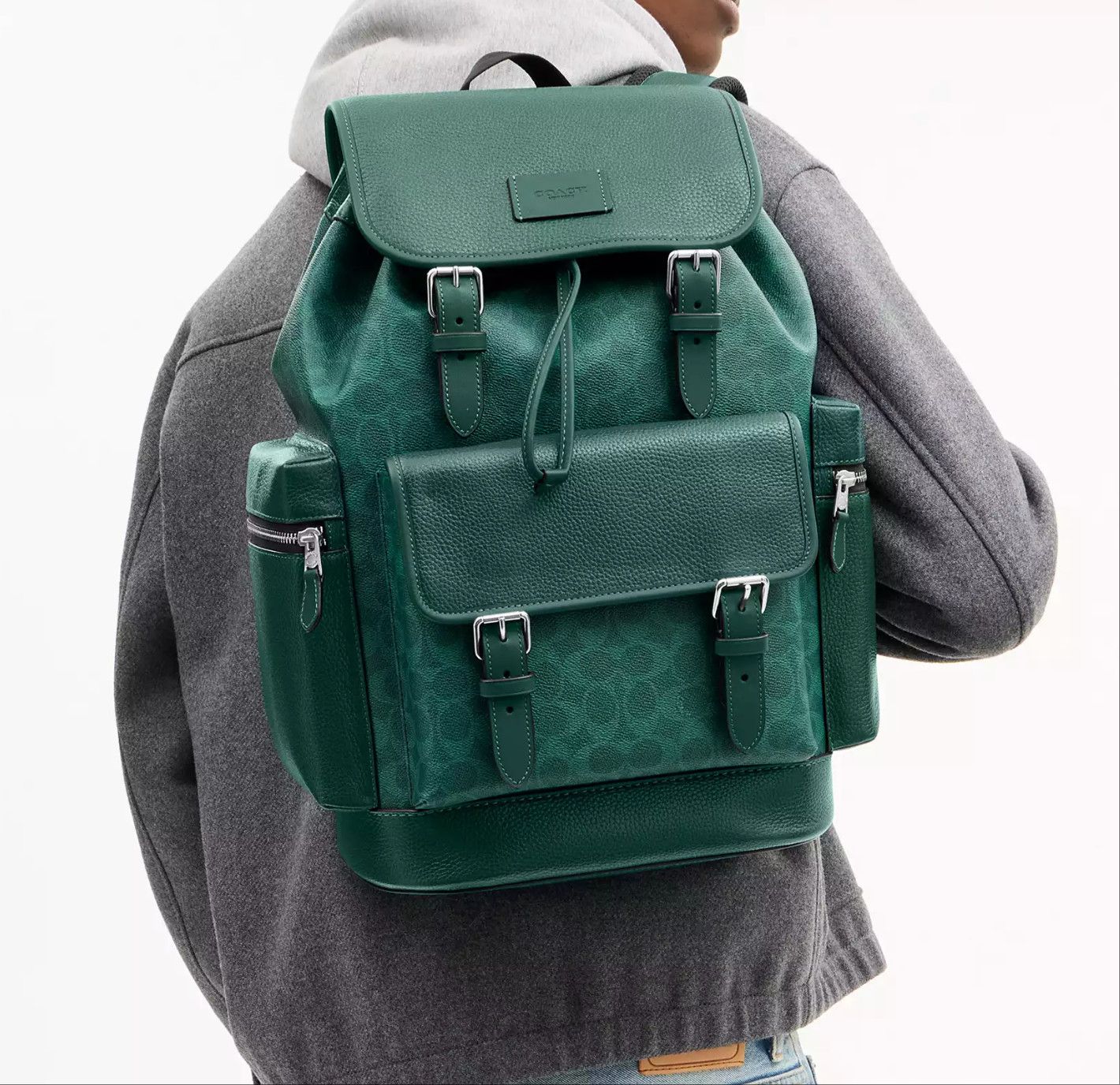 Coach Sprint Backpack In Colorblock Signature Canvas CBI12 Size ONE SIZE - 7 Thumbnail