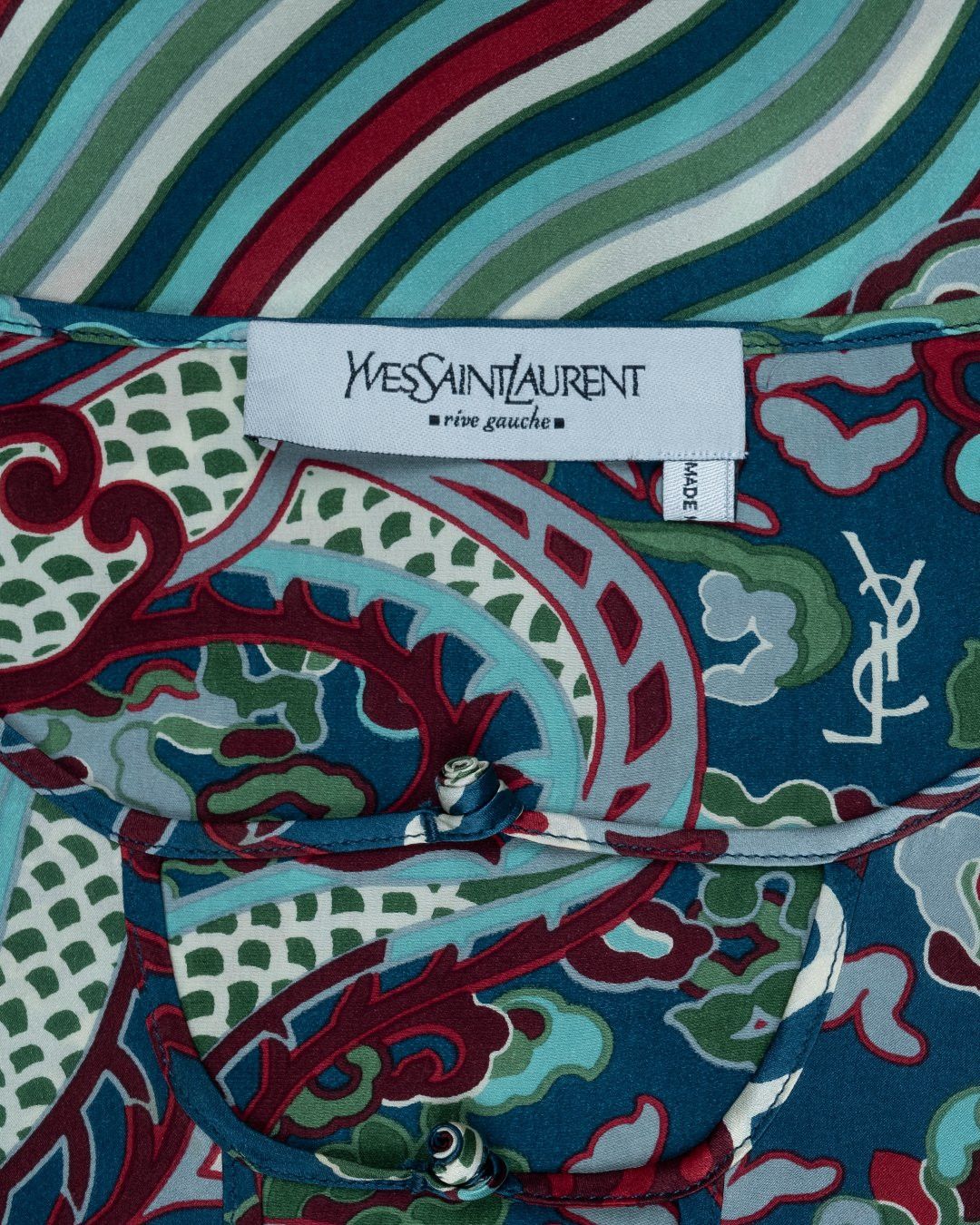 Yves Saint Laurent Yves Saint Laurent by Tom Ford FW2004 Silk Chinoiserie Top Size US S / EU 44-46 / 1 - 3 Thumbnail