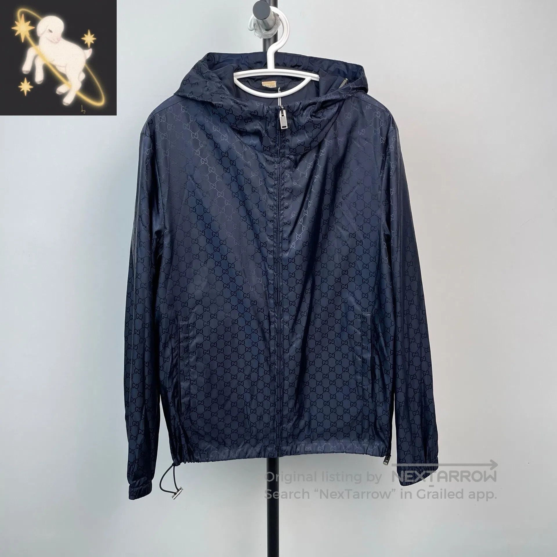 Gucci Guicci Dark Blue Monogrammed Full Indonesian Dragon Jacket Size US S / EU 44-46 / 1 - 1 Thumbnail
