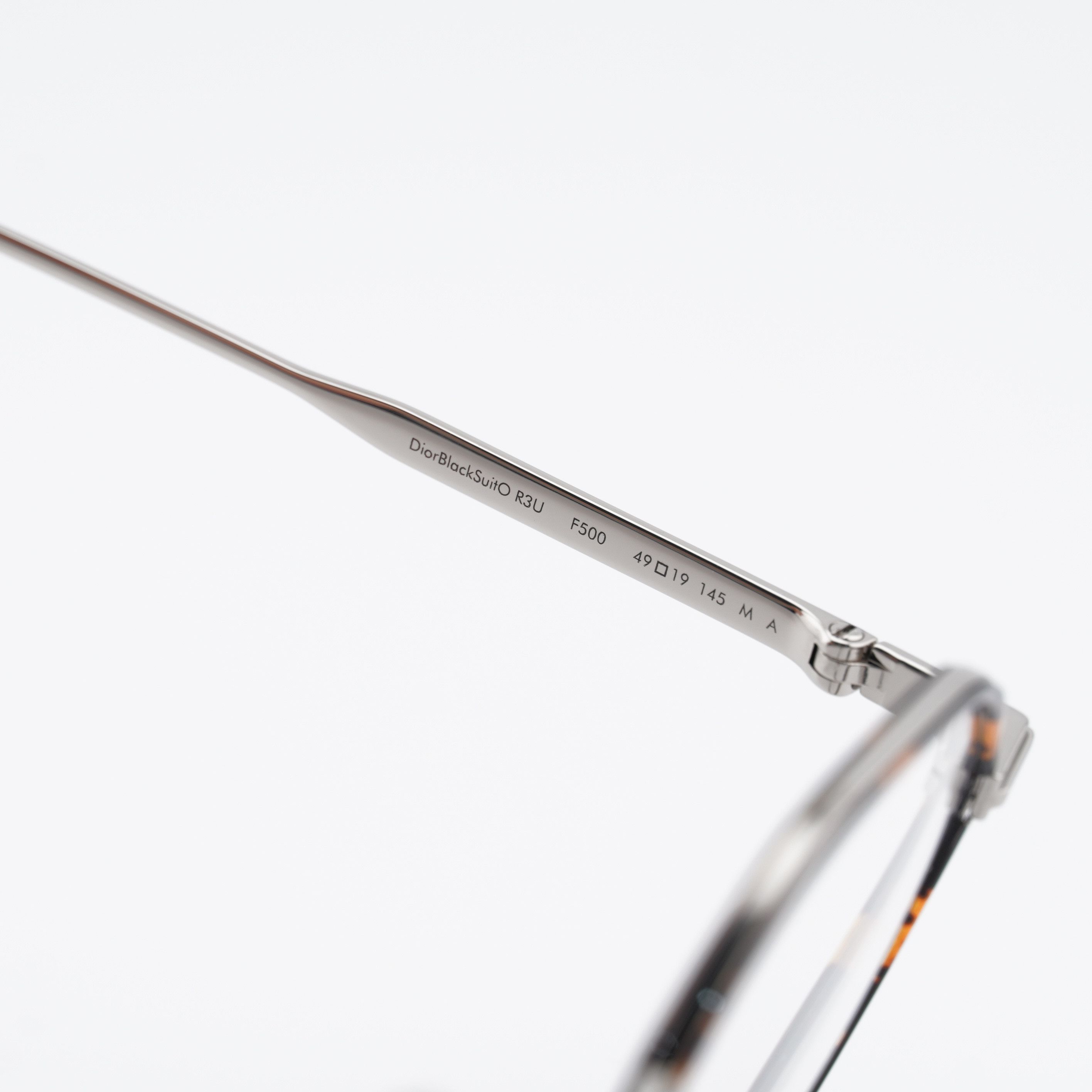 Dior Dior DIORBLACKSUITO R3U F500 Eyeglasses Silver 49mm Round Size ONE SIZE - 9 Thumbnail