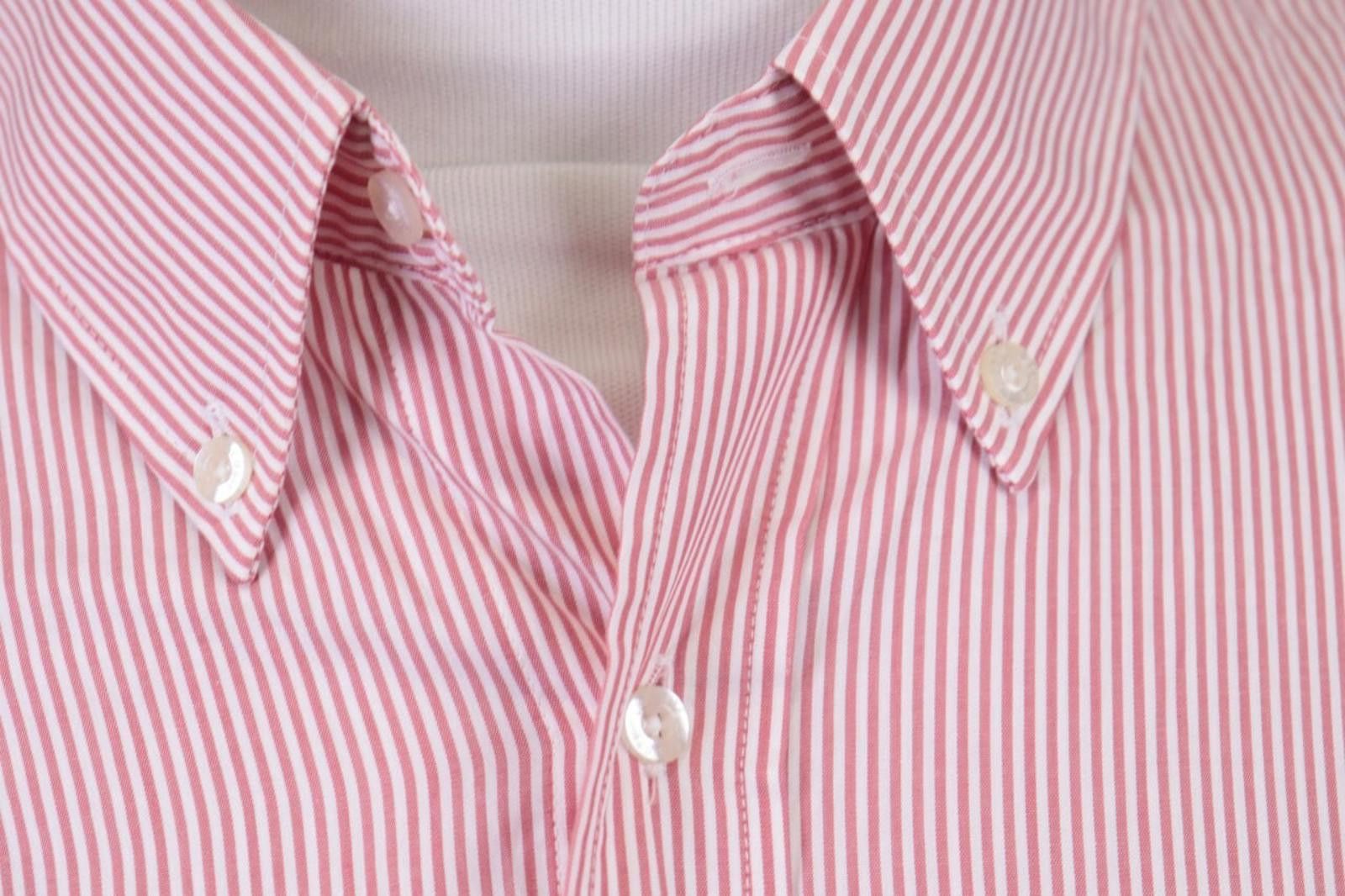 Lacoste Lacoste Regular Fit Pink Pinstripe Button Up Shirt Size 46 Size US M / EU 48-50 / 2 - 5 Thumbnail