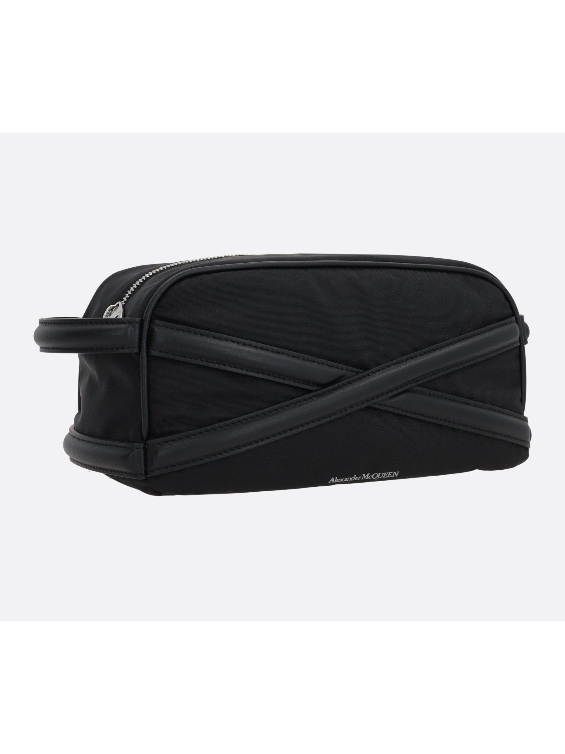Alexander McQueen ALEXANDER MCQUEEN Harness black nylon toiletry bag clutch q Size ONE SIZE - 1 Thumbnail