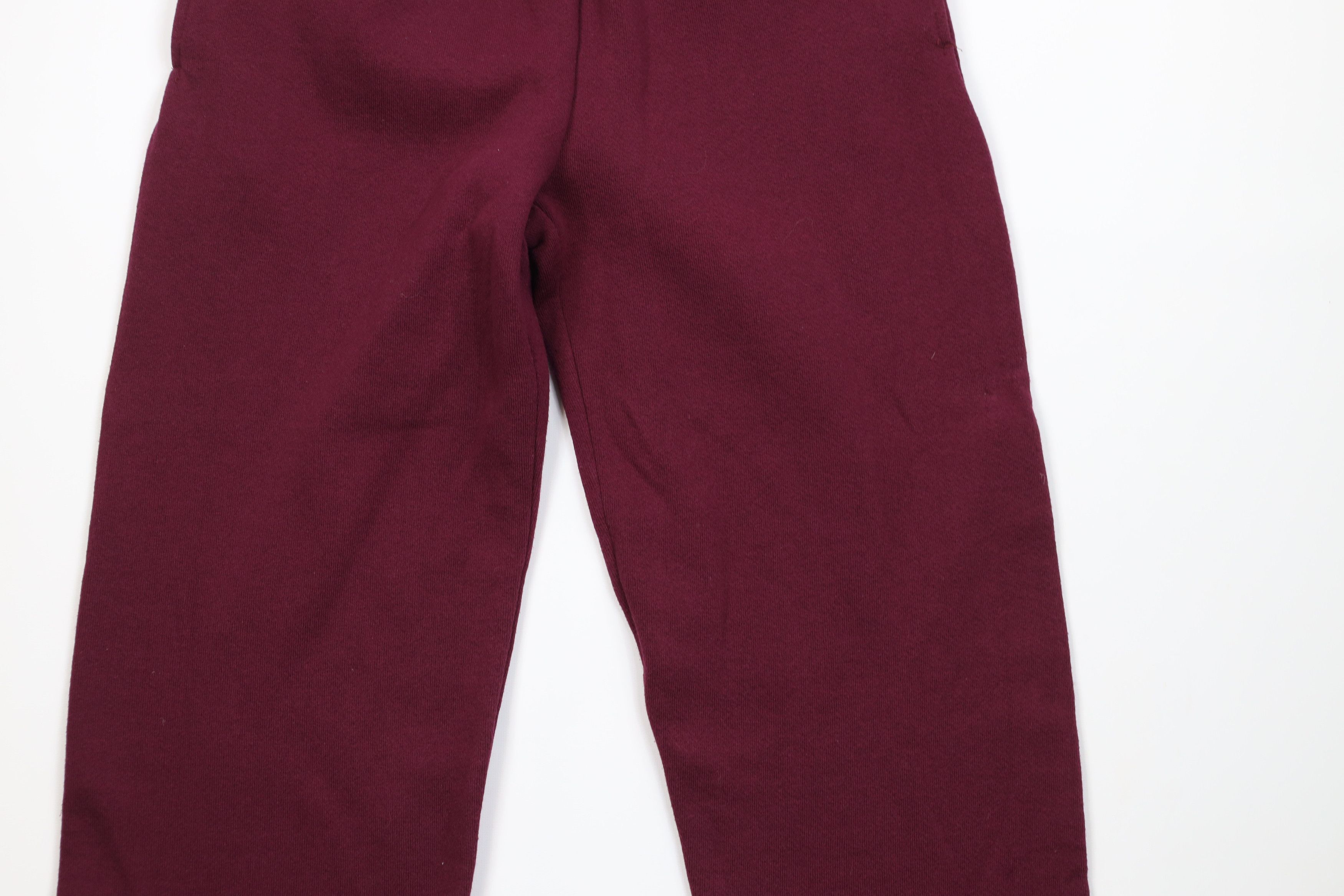 Vintage Vintage 90s Streetwear Heavyweight Sweatpants Joggers Maroon Size US 32 / EU 48 - 3 Thumbnail