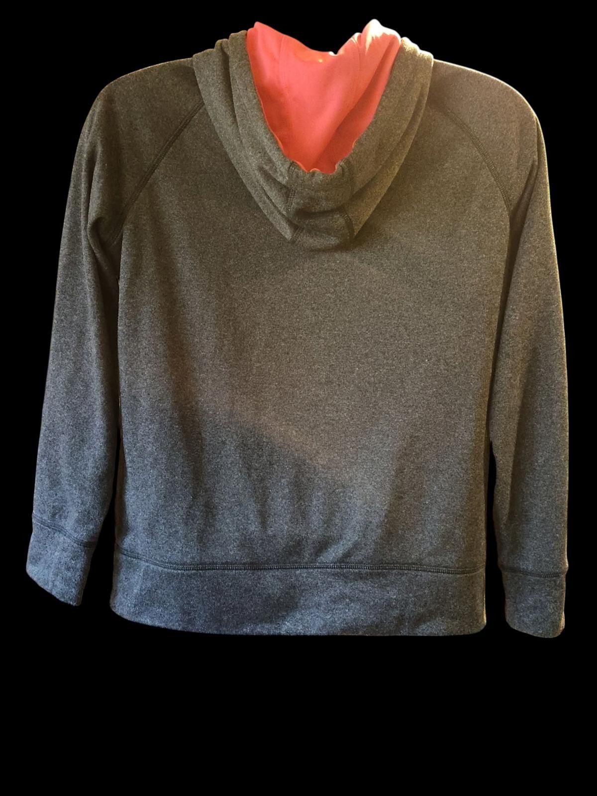 Adidas Adidas Men's Gray Hoodie with Orange Drawstrings Size US L / EU 52-54 / 3 - 5 Thumbnail