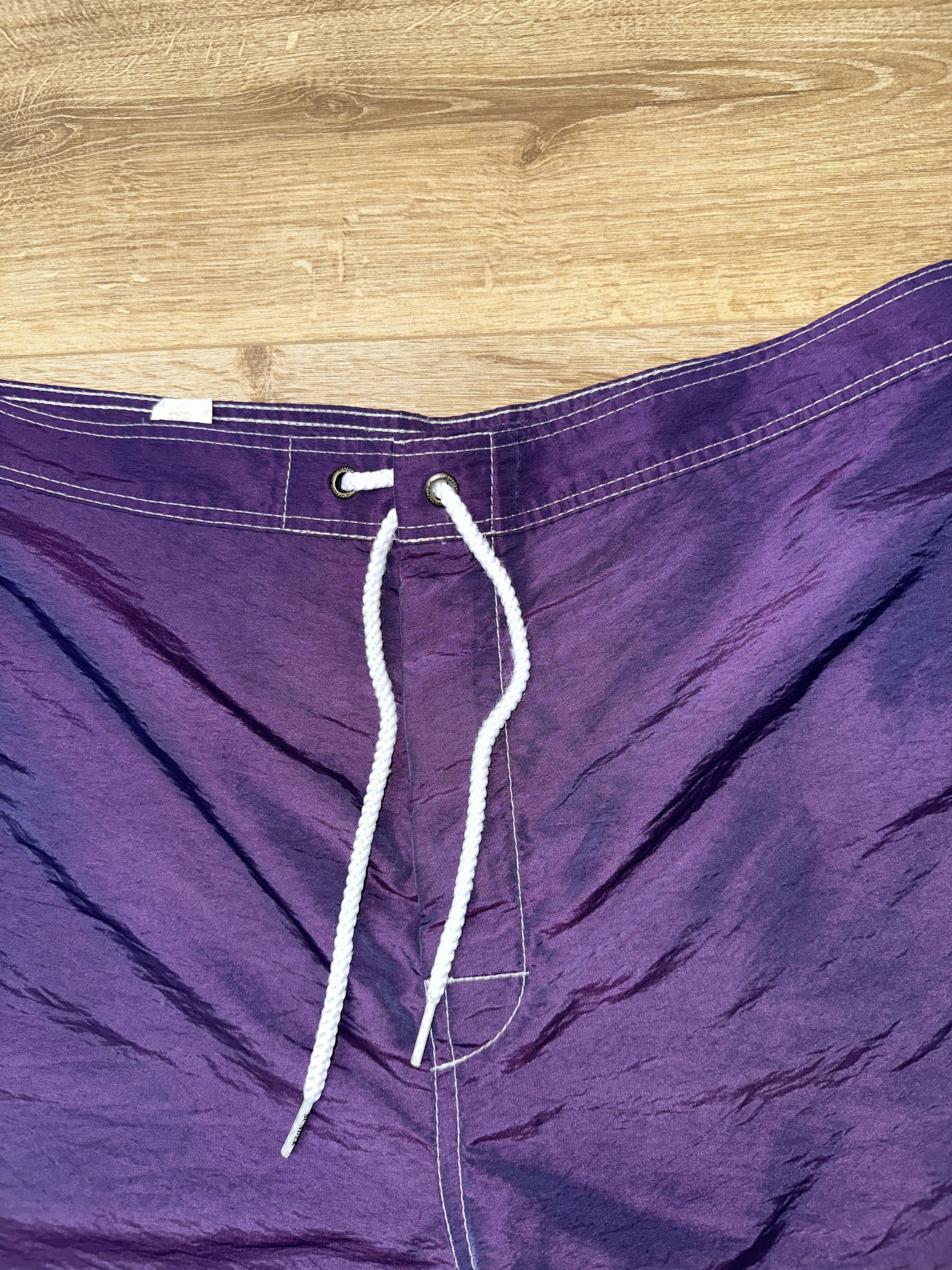 Sundek Sundek Vintage Swim Shorts Rainbow Stripes Purple Size 36 Size US 36 / EU 52 - 8 Thumbnail