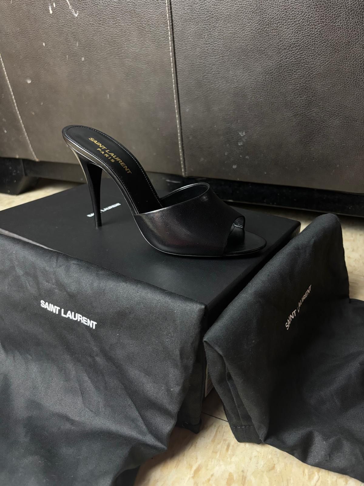 Saint Laurent Paris Saint Laurent LA 16 95 peep-toe mules Size US 7 / IT 37 - 4 Thumbnail
