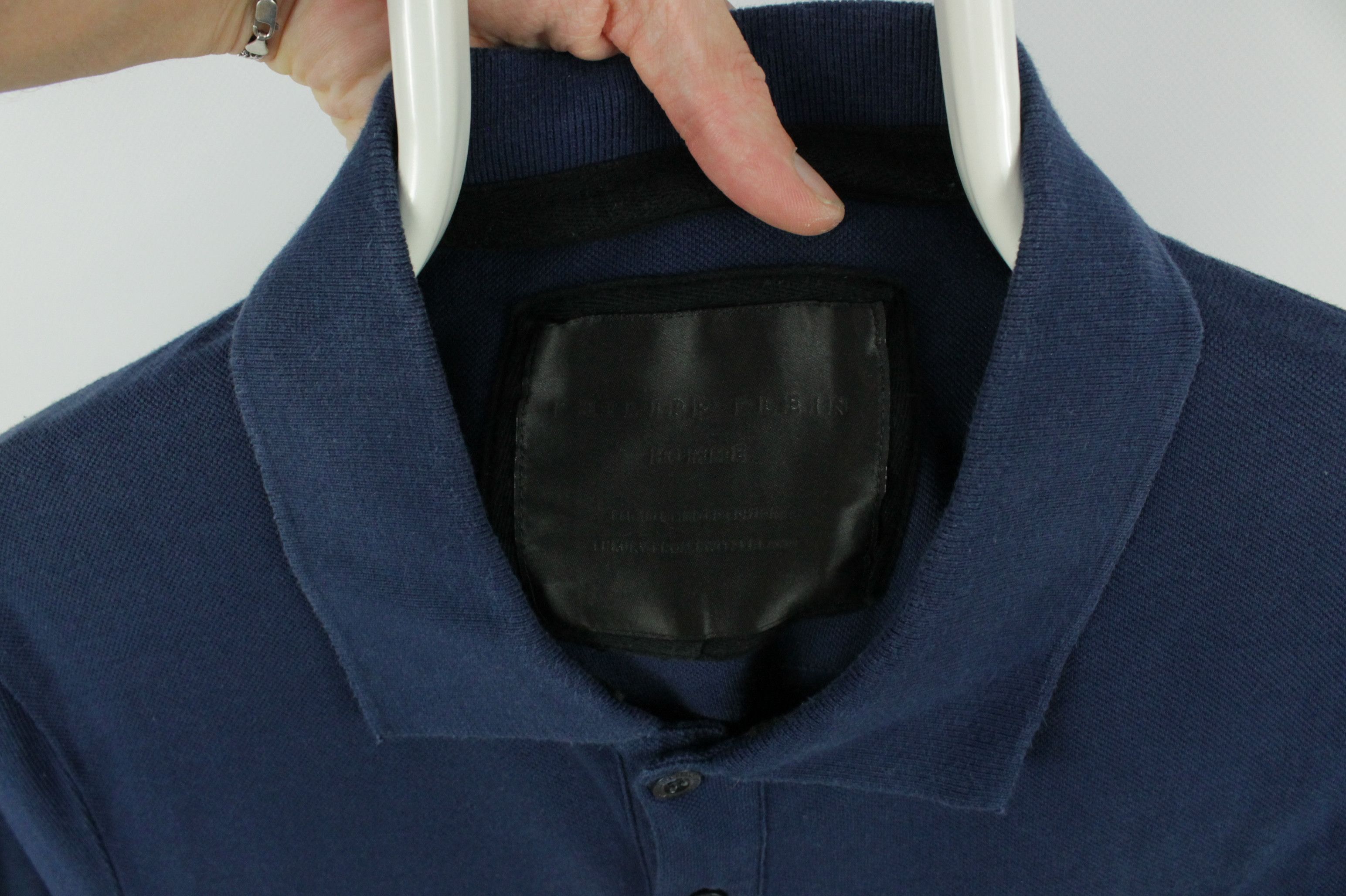 Philipp Plein SS15 Philipp Plein James Dean Slim Fit Navy Polo Shirt Size US XL / EU 56 / 4 - 4 Thumbnail