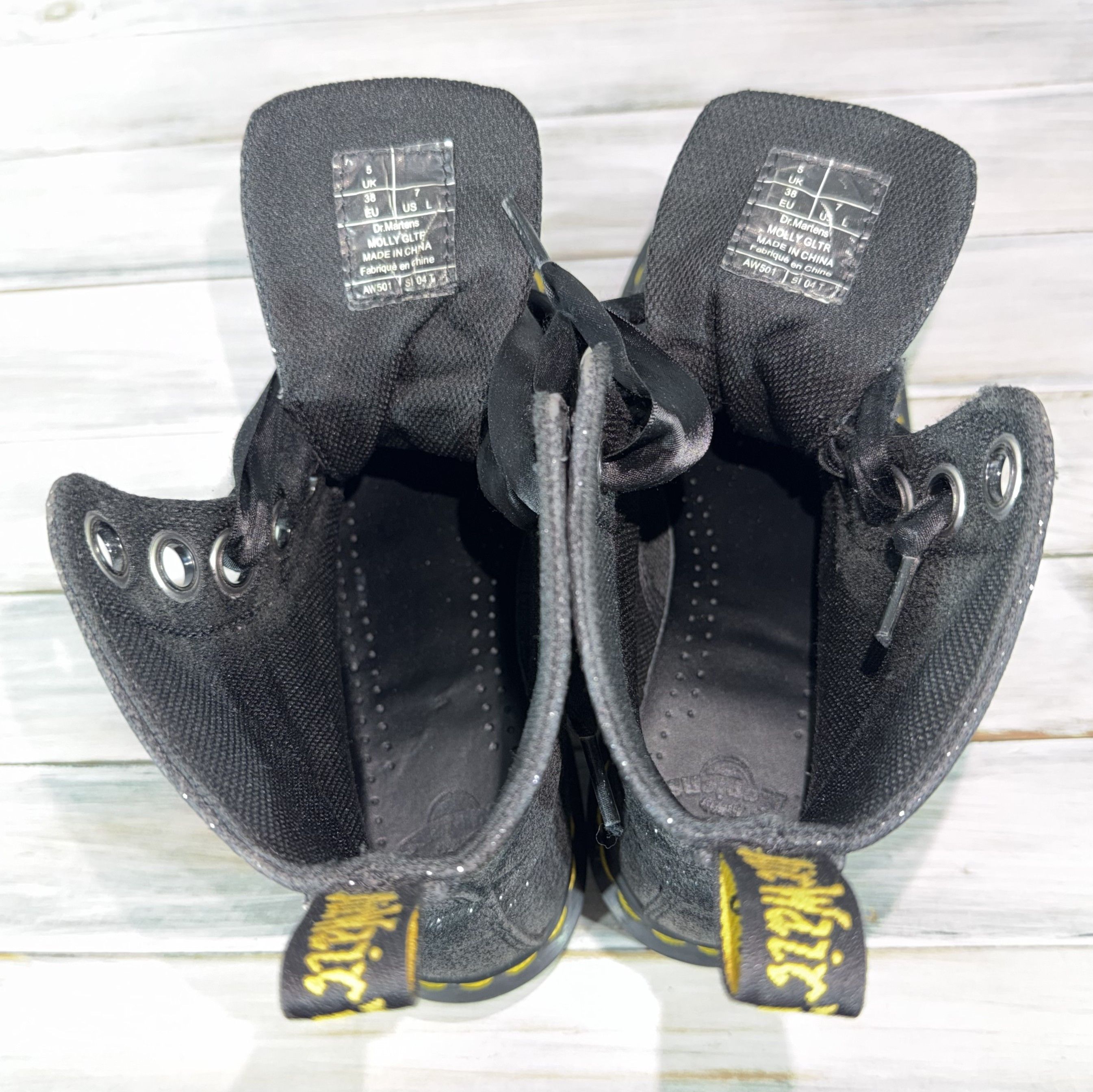 Dr. Martens Dr. Martens Molly Glitter Platform Boots Sparkly British Size US 7 / IT 37 - 13 Thumbnail