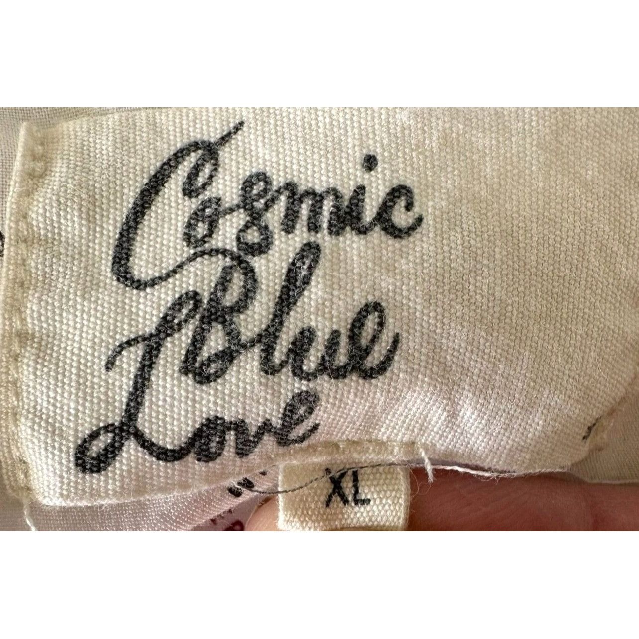 Designer × Vintage Cosmic Blue Love Roll Tab Sleeve Shirt XL White Hi Low New Y Size XL / US 12-14 / IT 48-50 - 12 Thumbnail