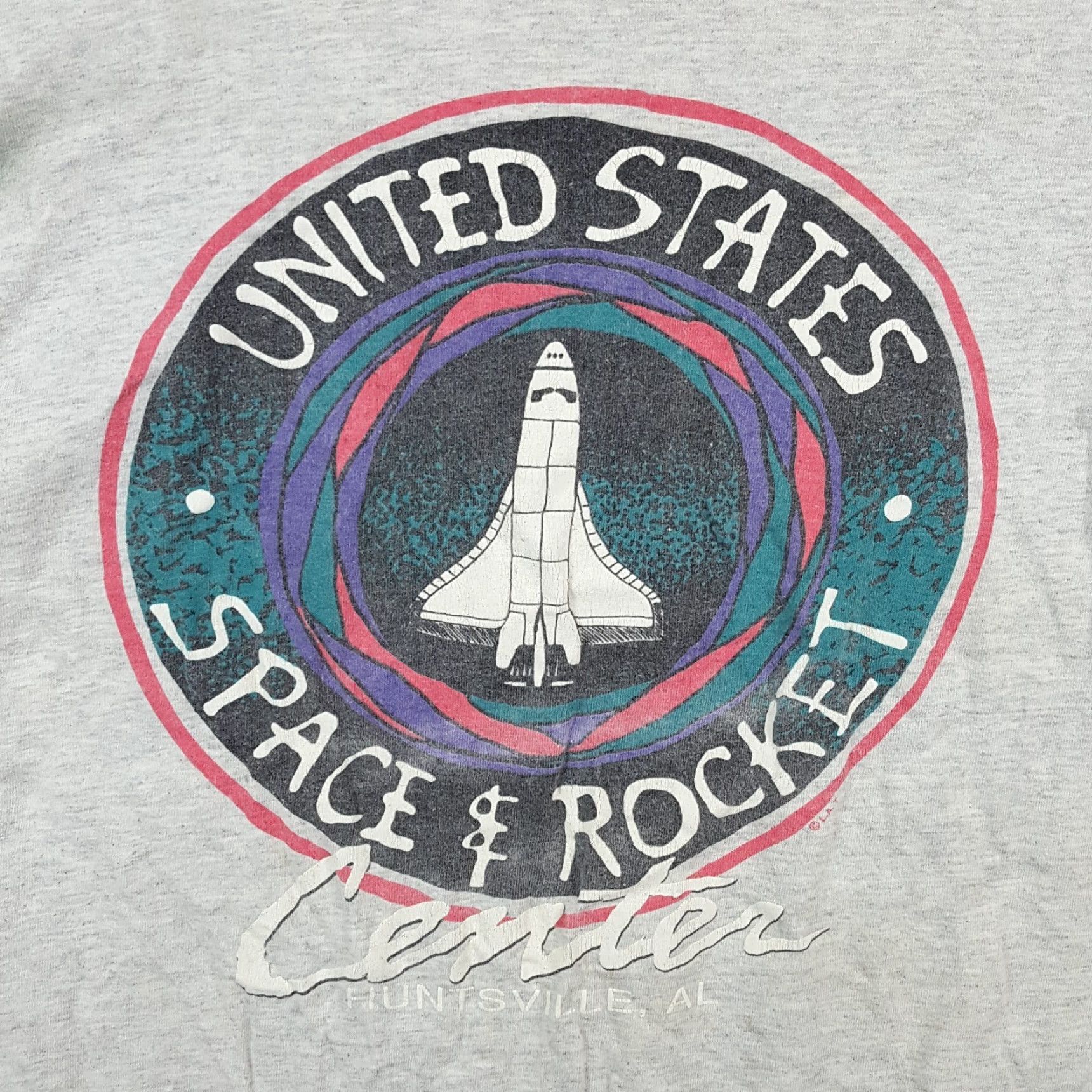 Vintage VINTAGE US Space Rocket Center Astronaut Moon T-Shirt XL Men Space Retro 90s Gray Size US XL / EU 56 / 4 - 2 Thumbnail