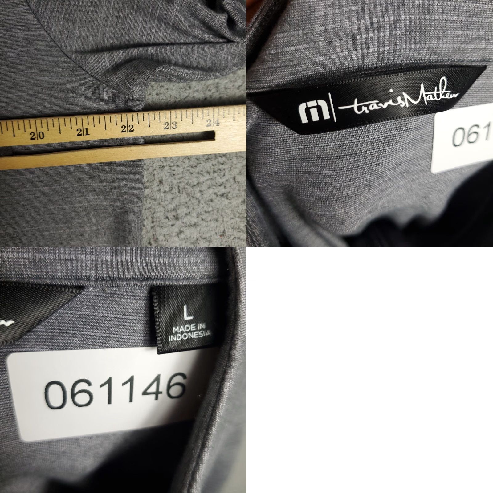 TravisMathew Travis Mathew Shirt Mens L Gray 1/4 Zip Pullover Long Sleeve Golf Activewear Casual Travel Size US L / EU 52-54 / 3 - 8 Thumbnail