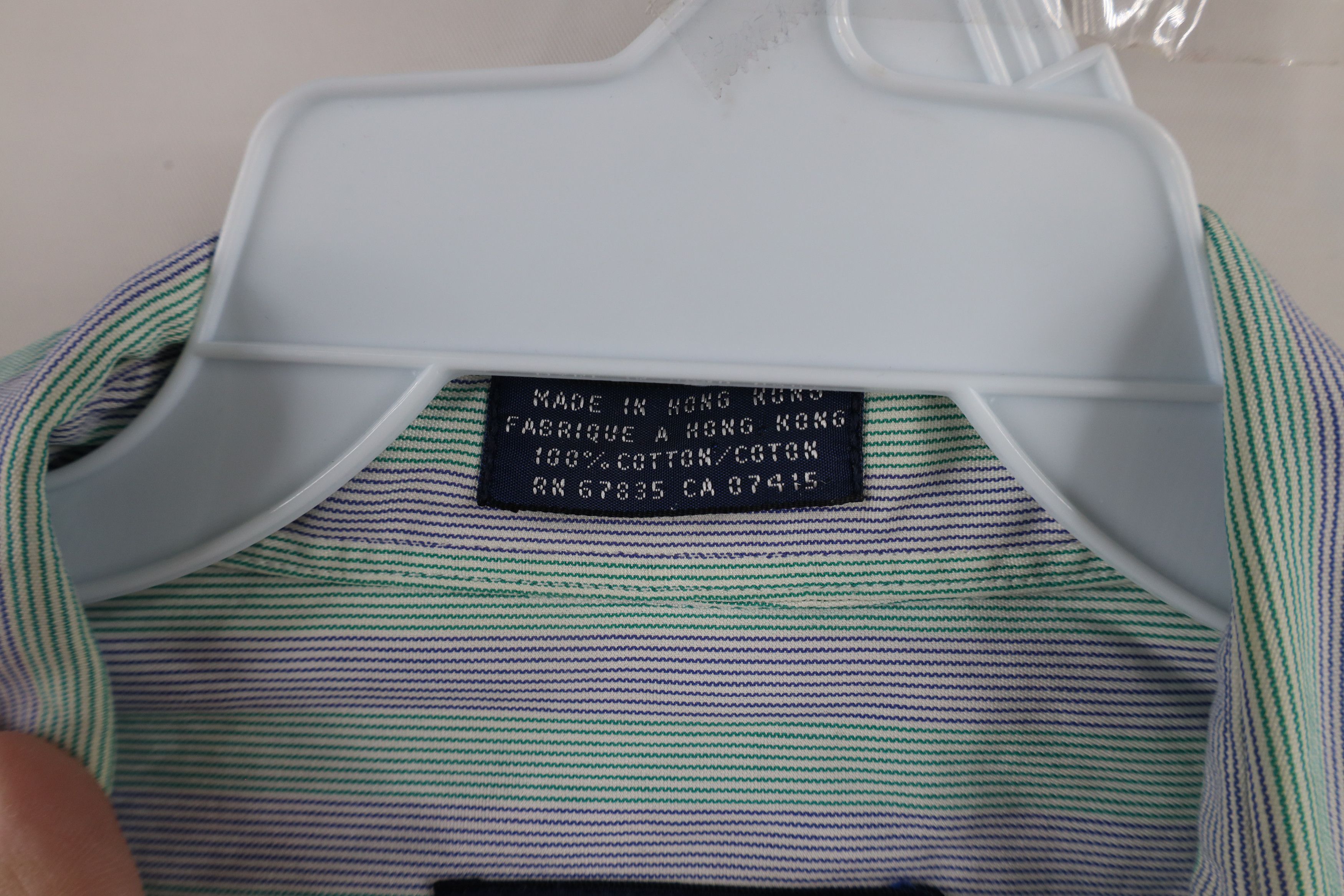 Nautica × Vintage Vintage 90s Nautica Pinstriped Collared Button Shirt Cotton Size US M / EU 48-50 / 2 - 8 Thumbnail