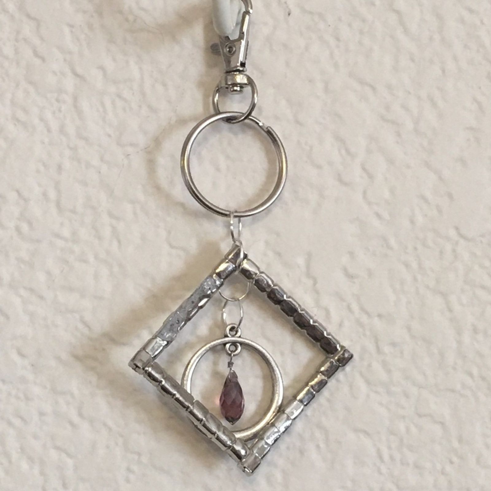 Handmade Vintage repurpose salvaged estate gem keychain Size ONE SIZE - 2 Thumbnail