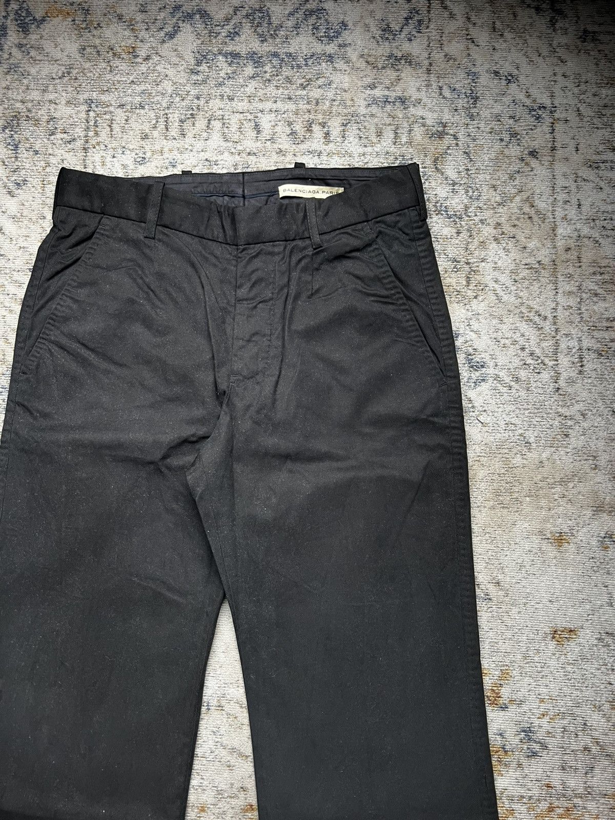 Balenciaga 2005 Balenciaga by Nicolas Ghesquière Black Wide Pants Size US 29 - 3 Thumbnail