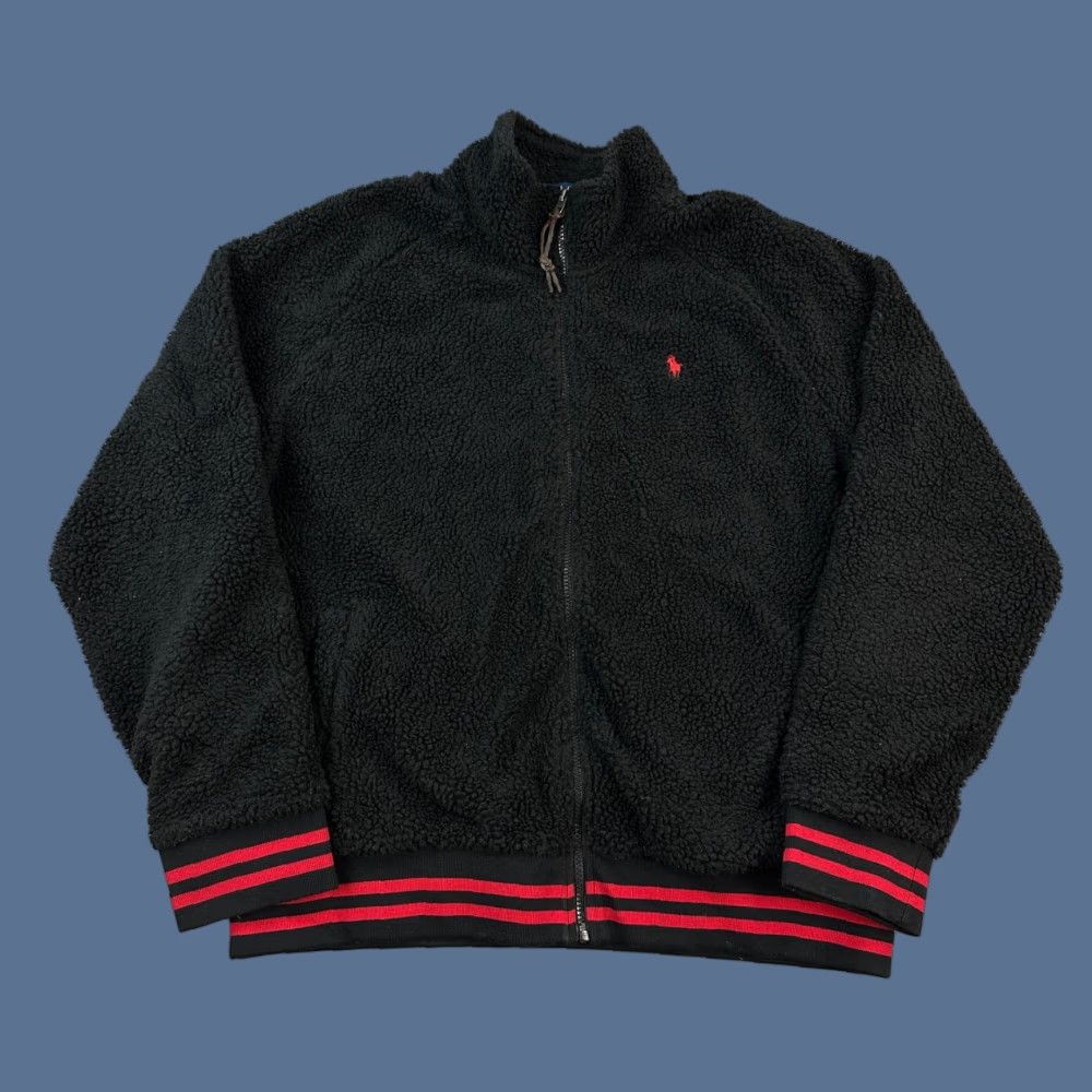 Polo Ralph Lauren Polo Ralph Lauren Jacket Mens Large Black Full Zip Retro Deep Pile Sherpa Talon Size US L / EU 52-54 / 3 - 1 Thumbnail