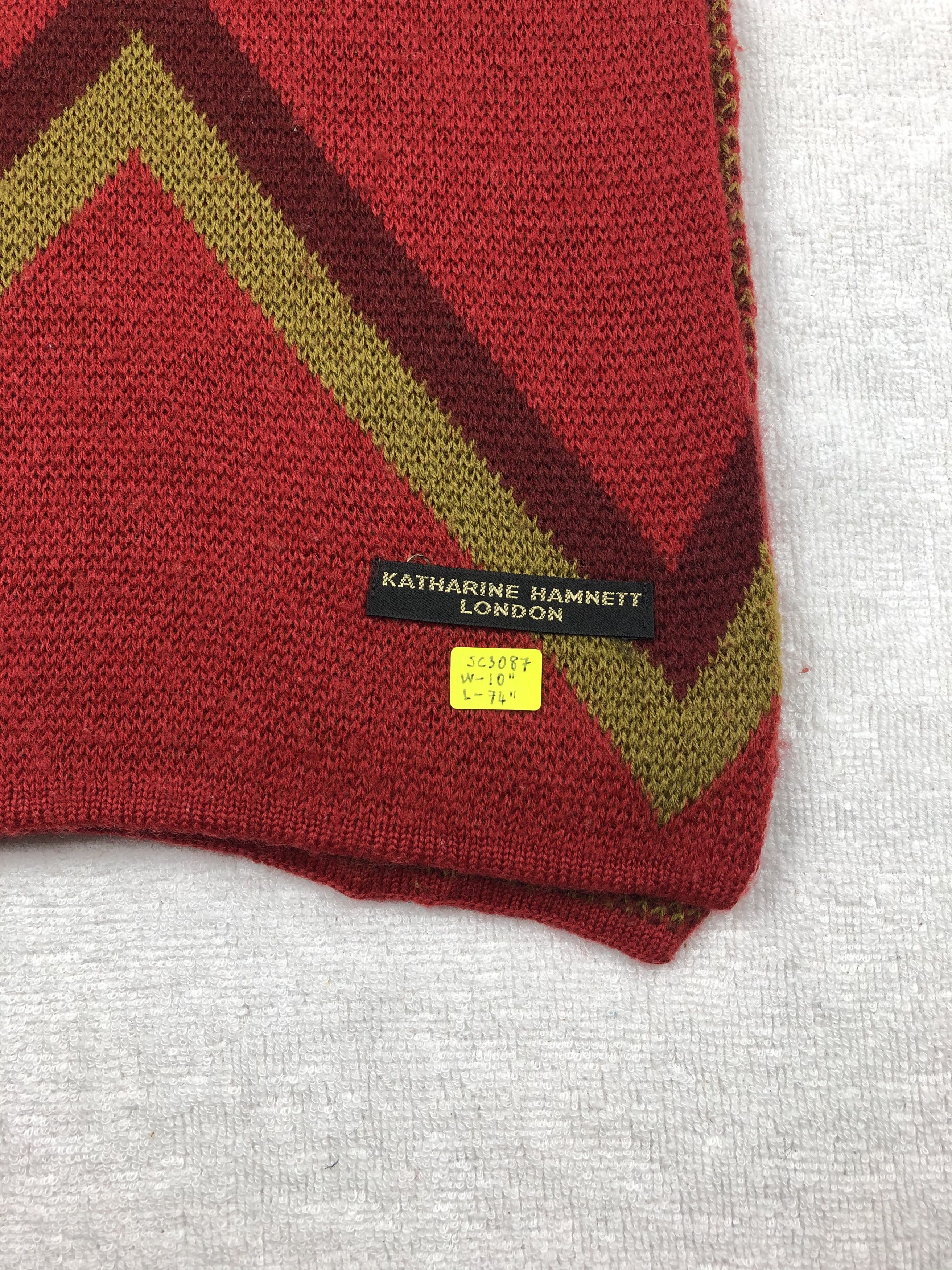 Katharine Hamnett London × Vintage Katharine Hamnett Scarf / Muffler / Neckwear Size ONE SIZE - 4 Thumbnail