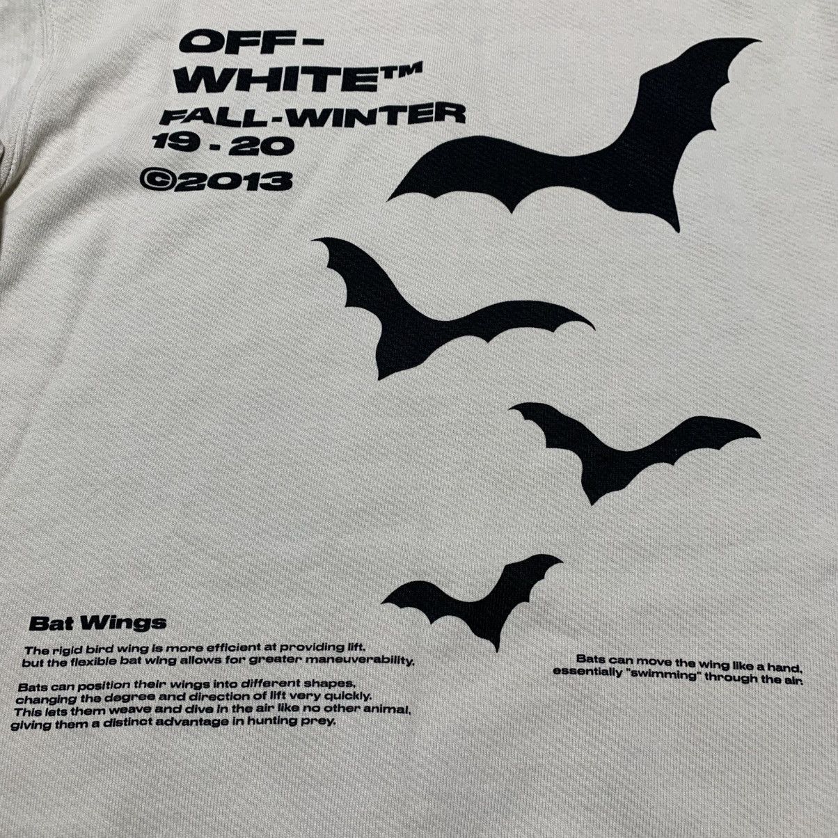 Off-White Off White Medium Bats Print Beige White Sweatshirt Virgil Size US M / EU 48-50 / 2 - 3 Thumbnail