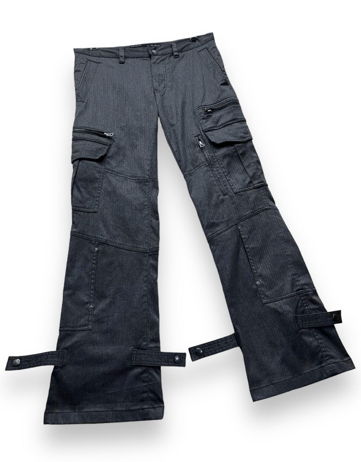 Tete Homme FYE🔥 90’s TETE HOMME Multipocket Bondage Flare Cargo Size US 30 / EU 46 - 6 Thumbnail