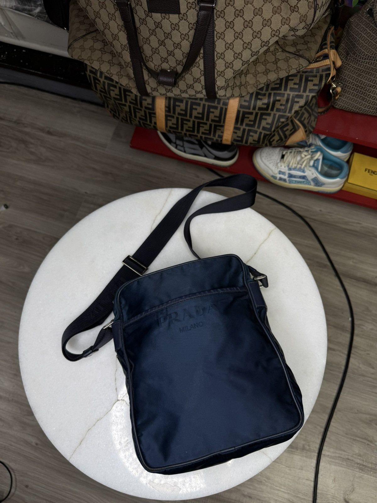 Prada Prada Messenger Nylon Bag Prada Logo Crossbody Bag Preowned Size ONE SIZE - 4 Thumbnail